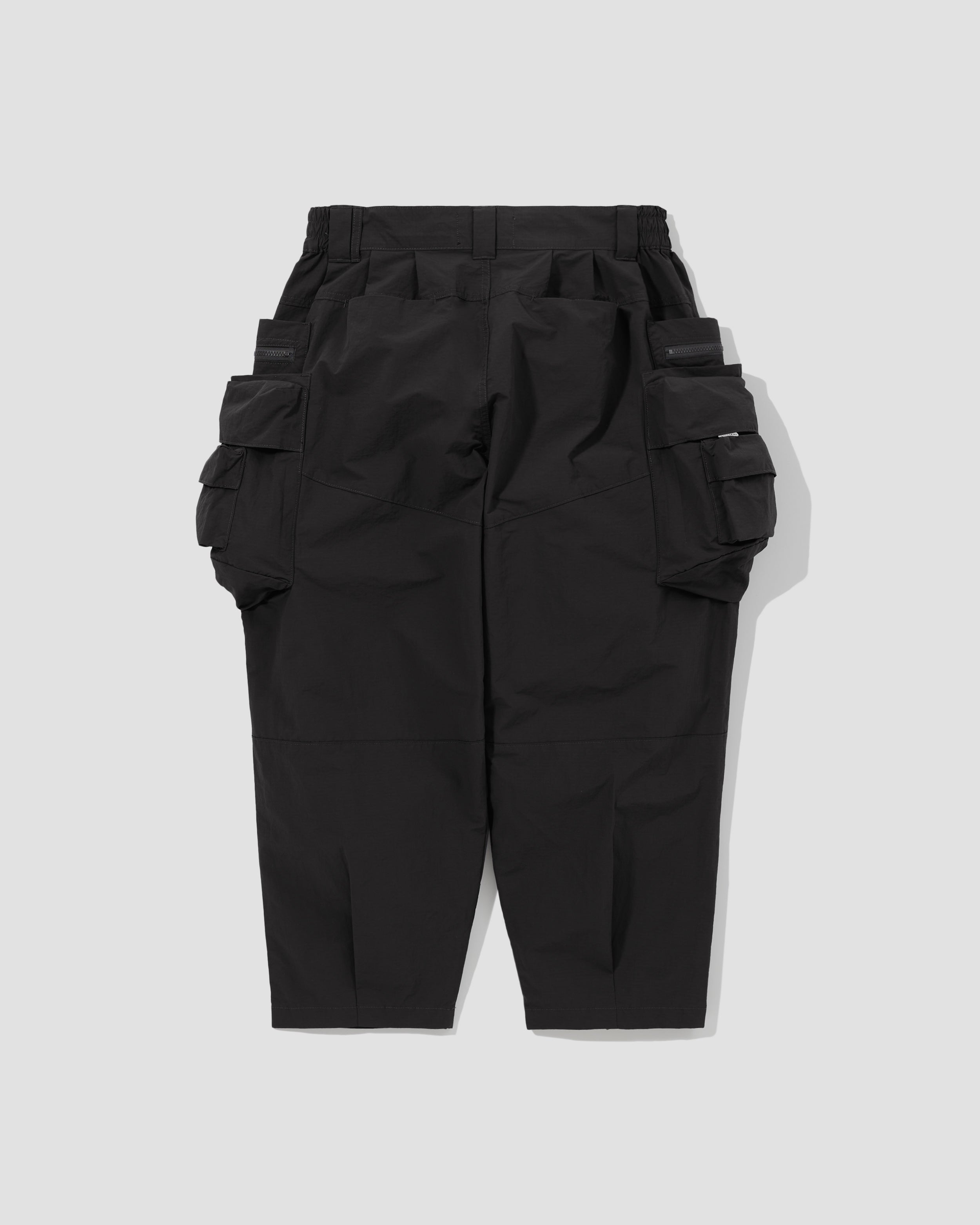 Patch Pockets Utility Pants - Black