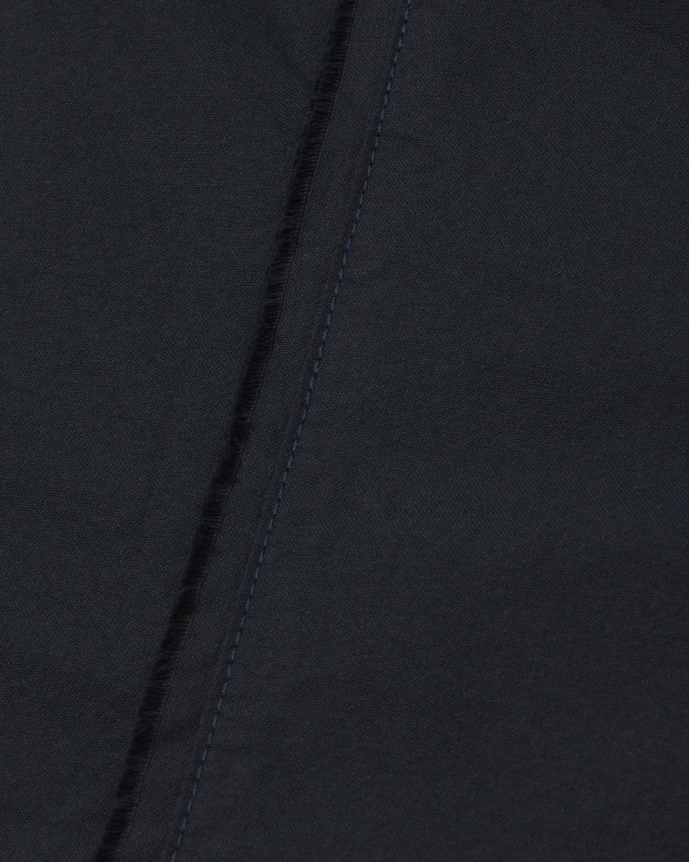 Raw Edge L/S Patch Shirt - Navy