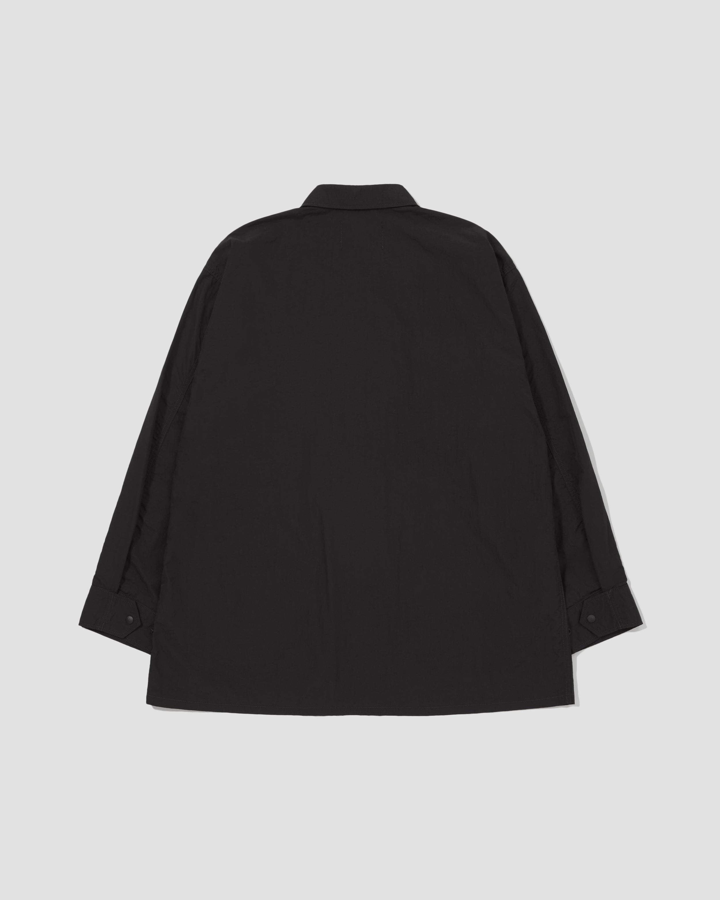Six Pockets Oversized L/S Shirt - Black