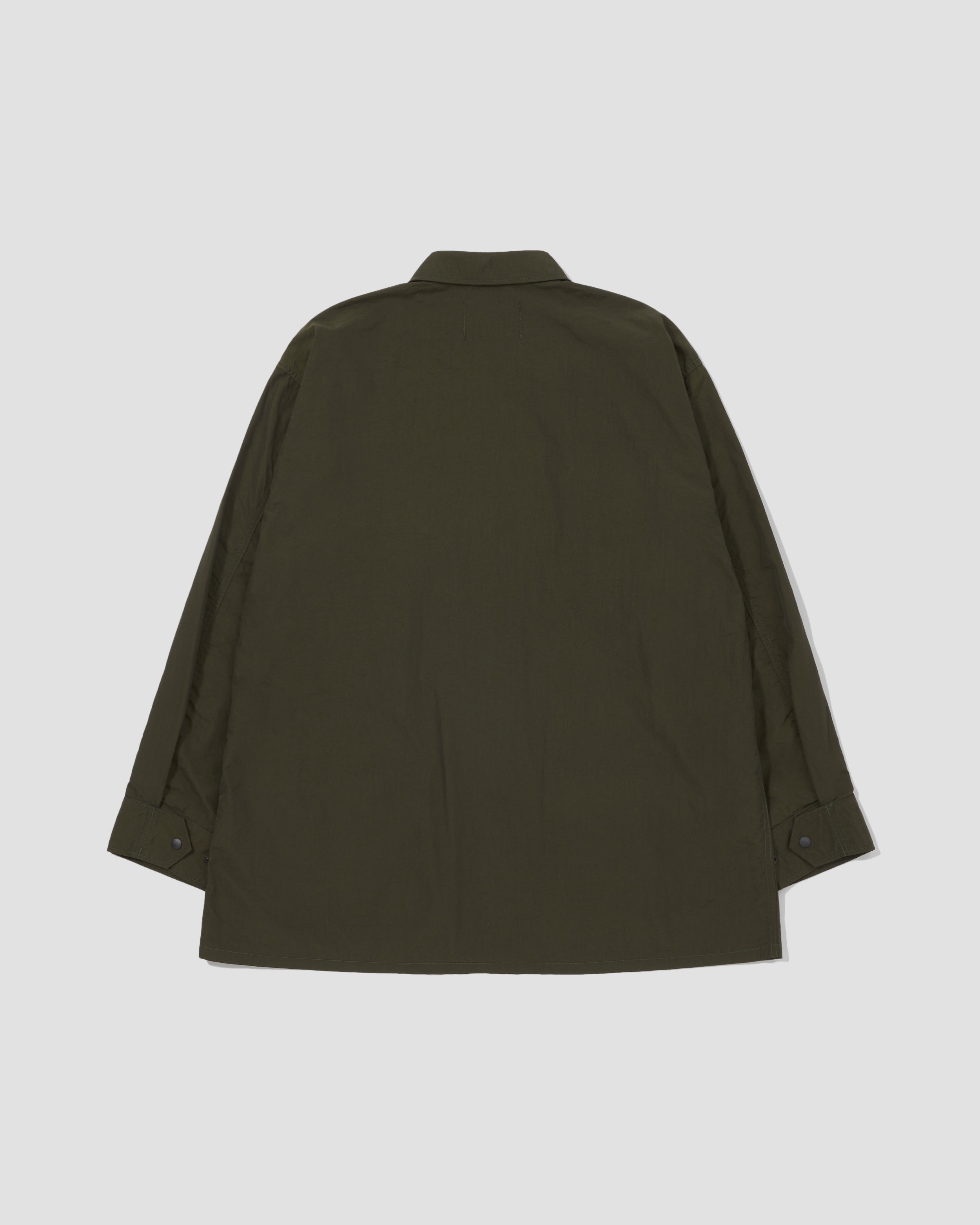 Six Pockets Oversized L/S Shirt - Olive