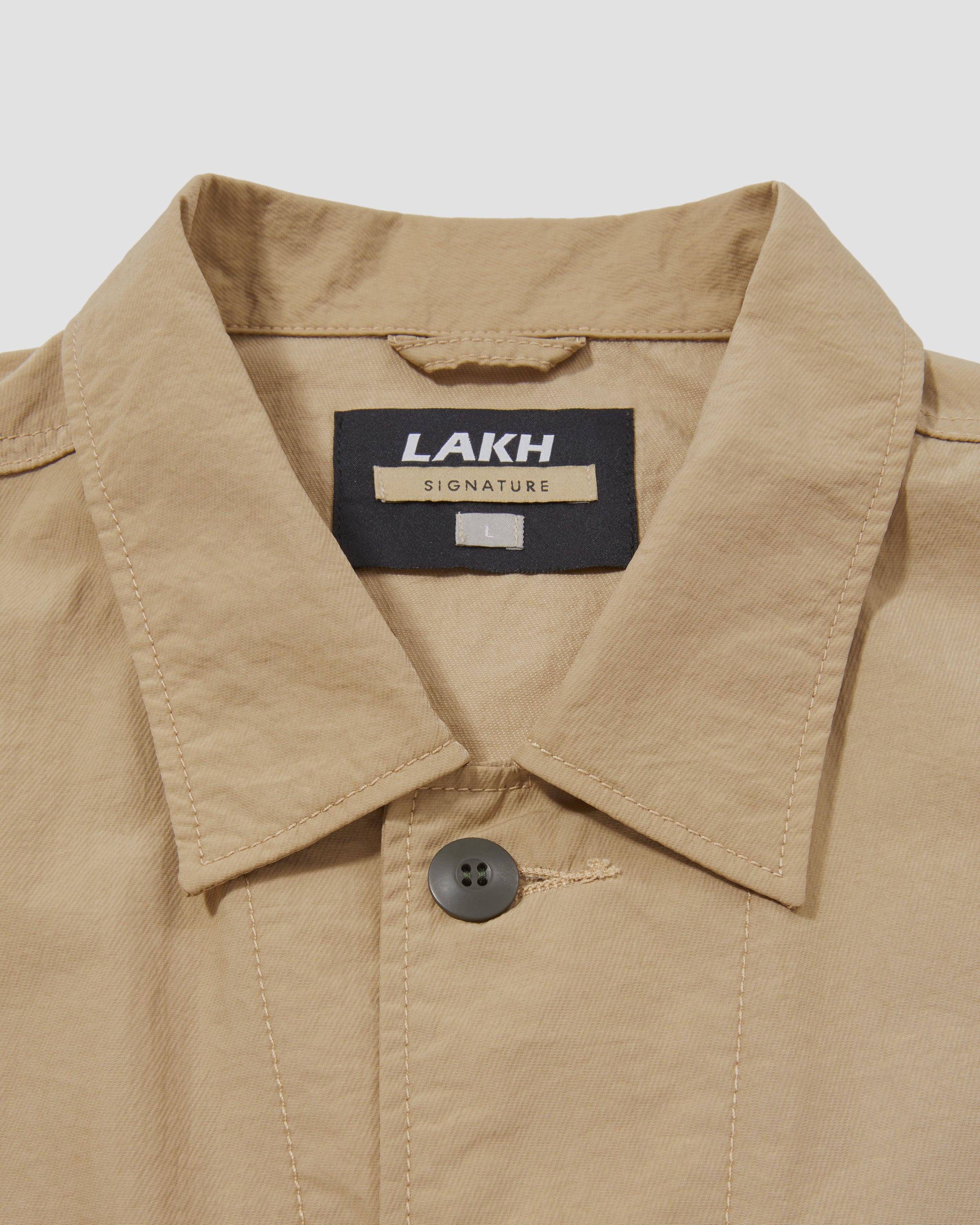 Six Pockets Oversized L/S Shirt - Sand