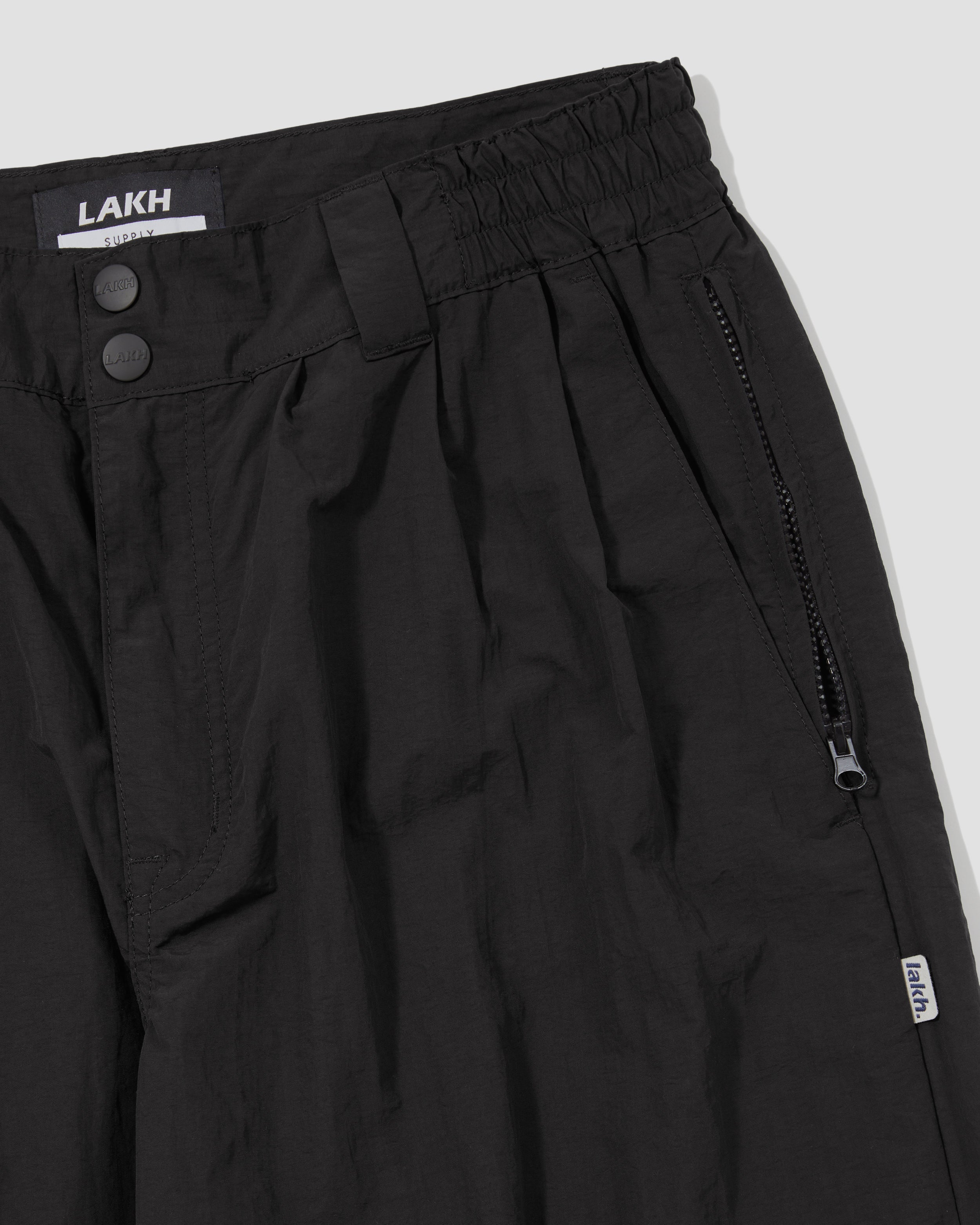 Lightweight Baggy Tapered Pants - Black