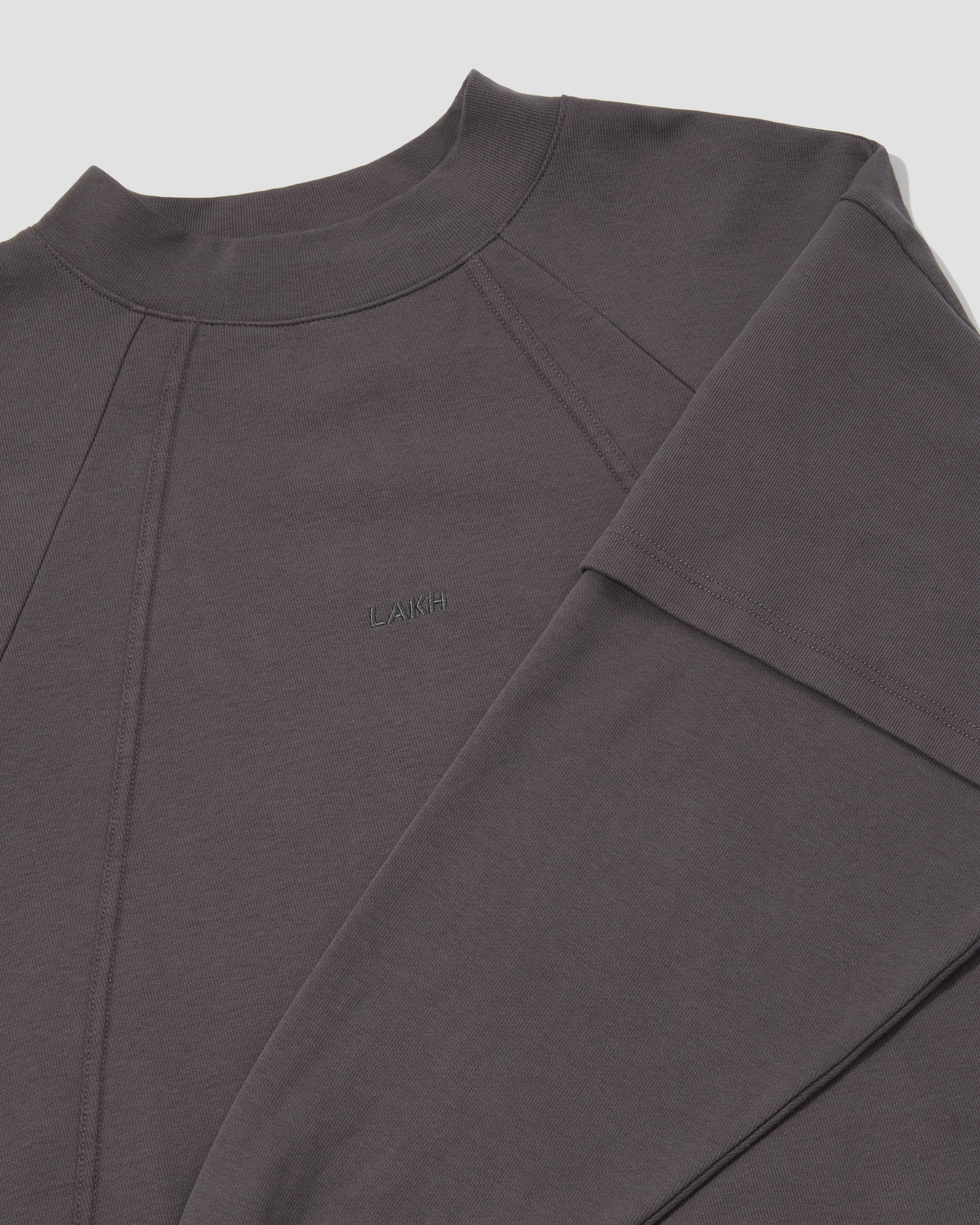 Zipper Layer L/S Tee - Grey