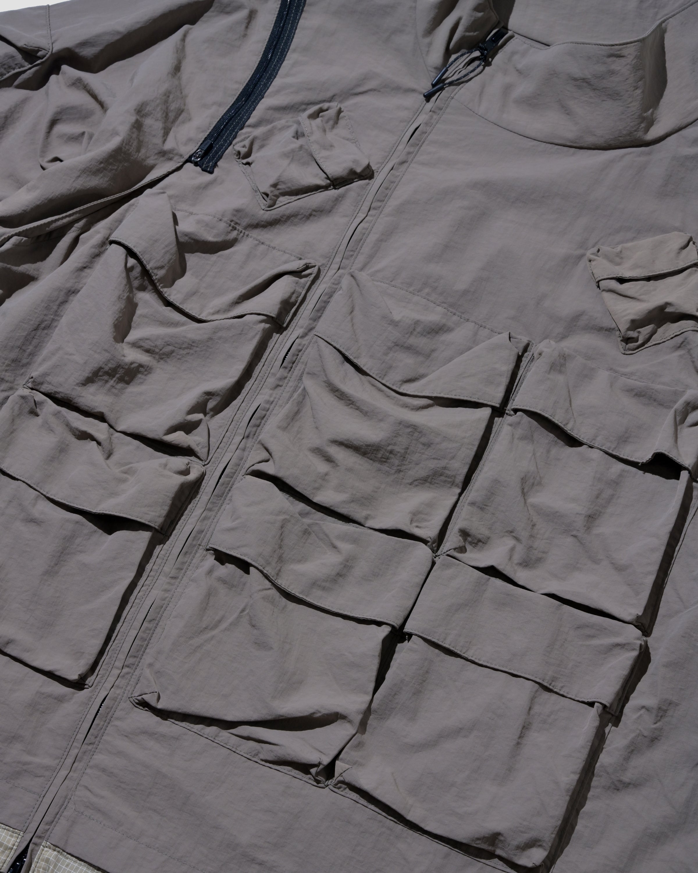 Double-way Detachable Vest Jacket - Khaki