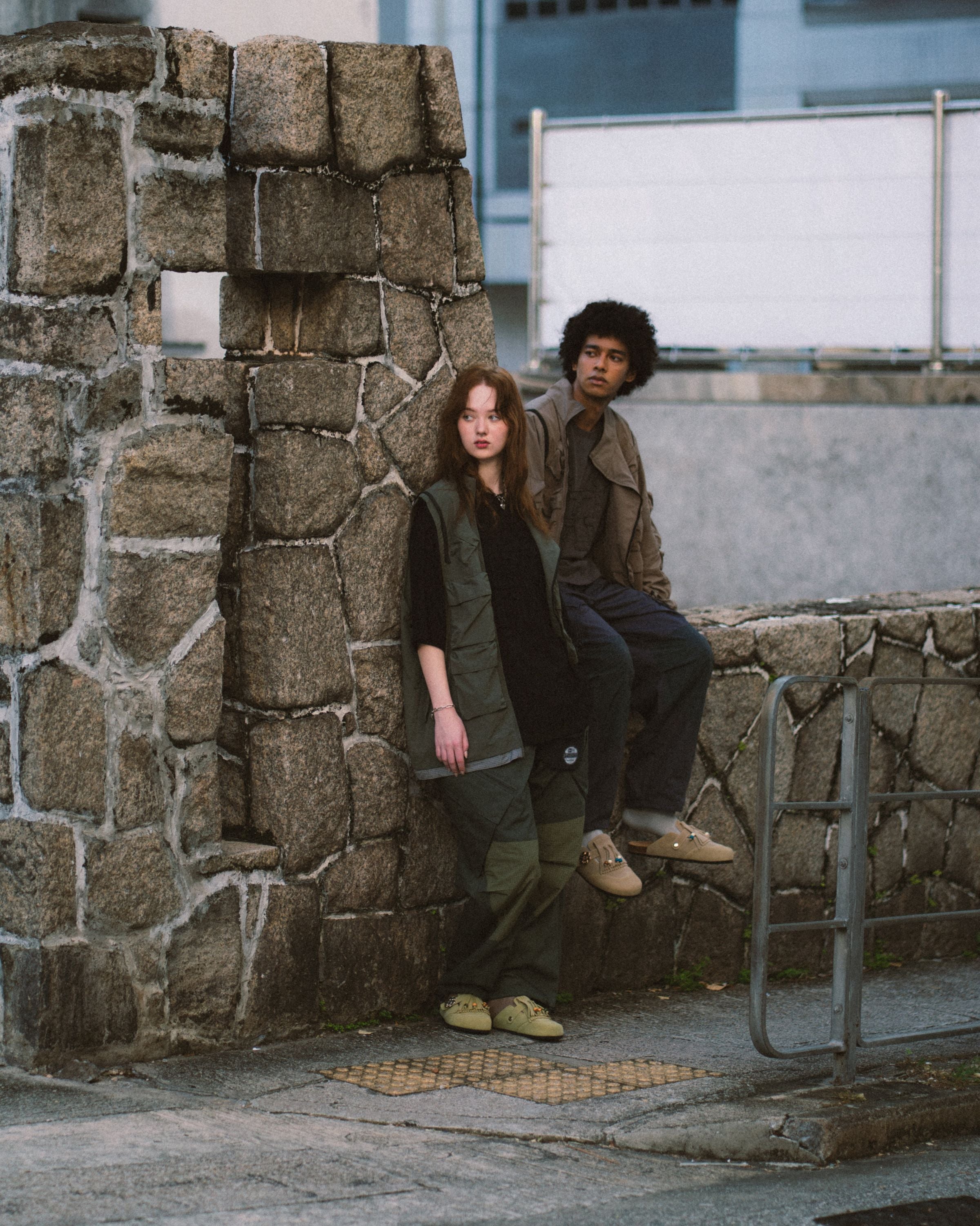 Double-way Detachable Vest Jacket - Army Green