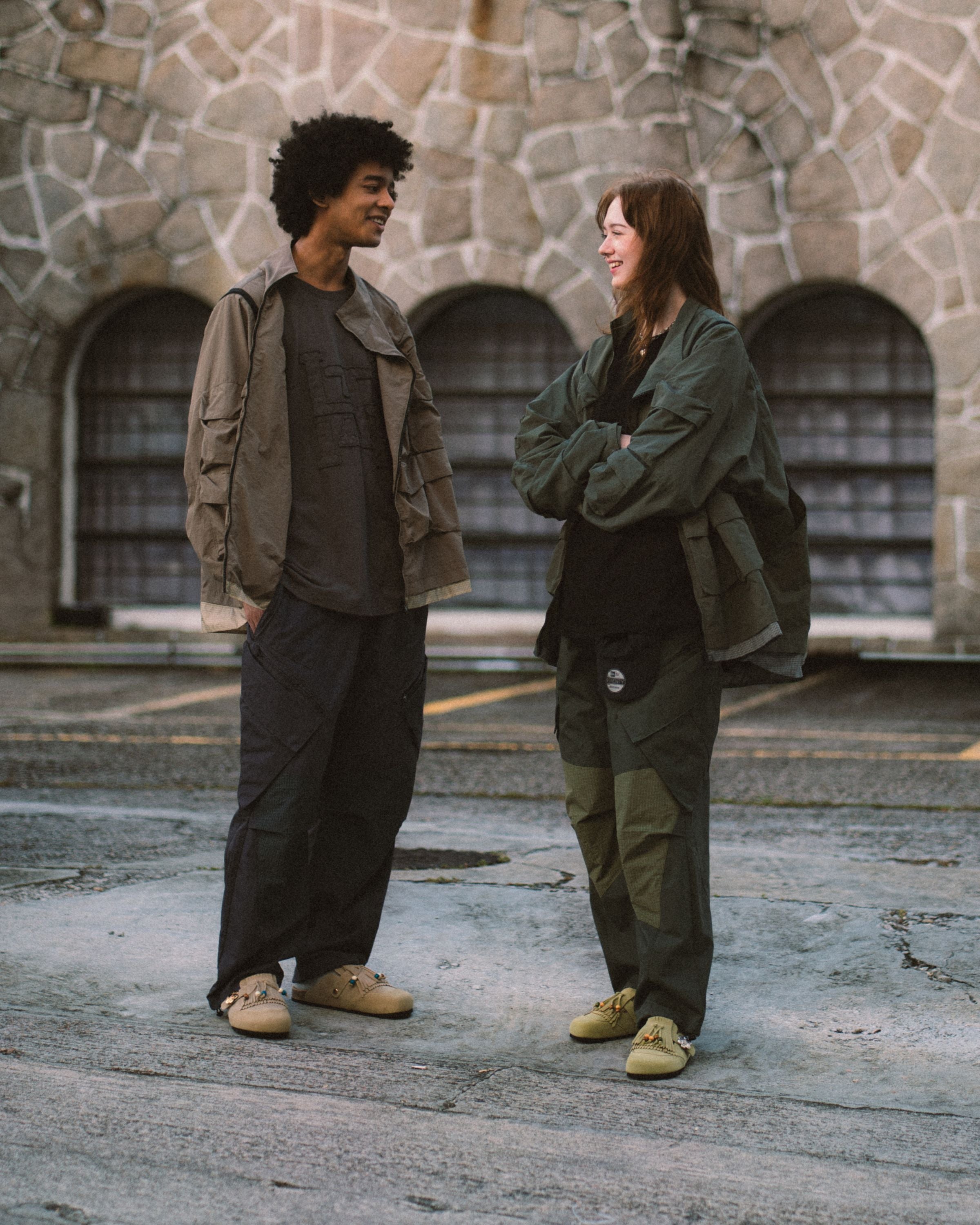 Double-way Detachable Vest Jacket - Black