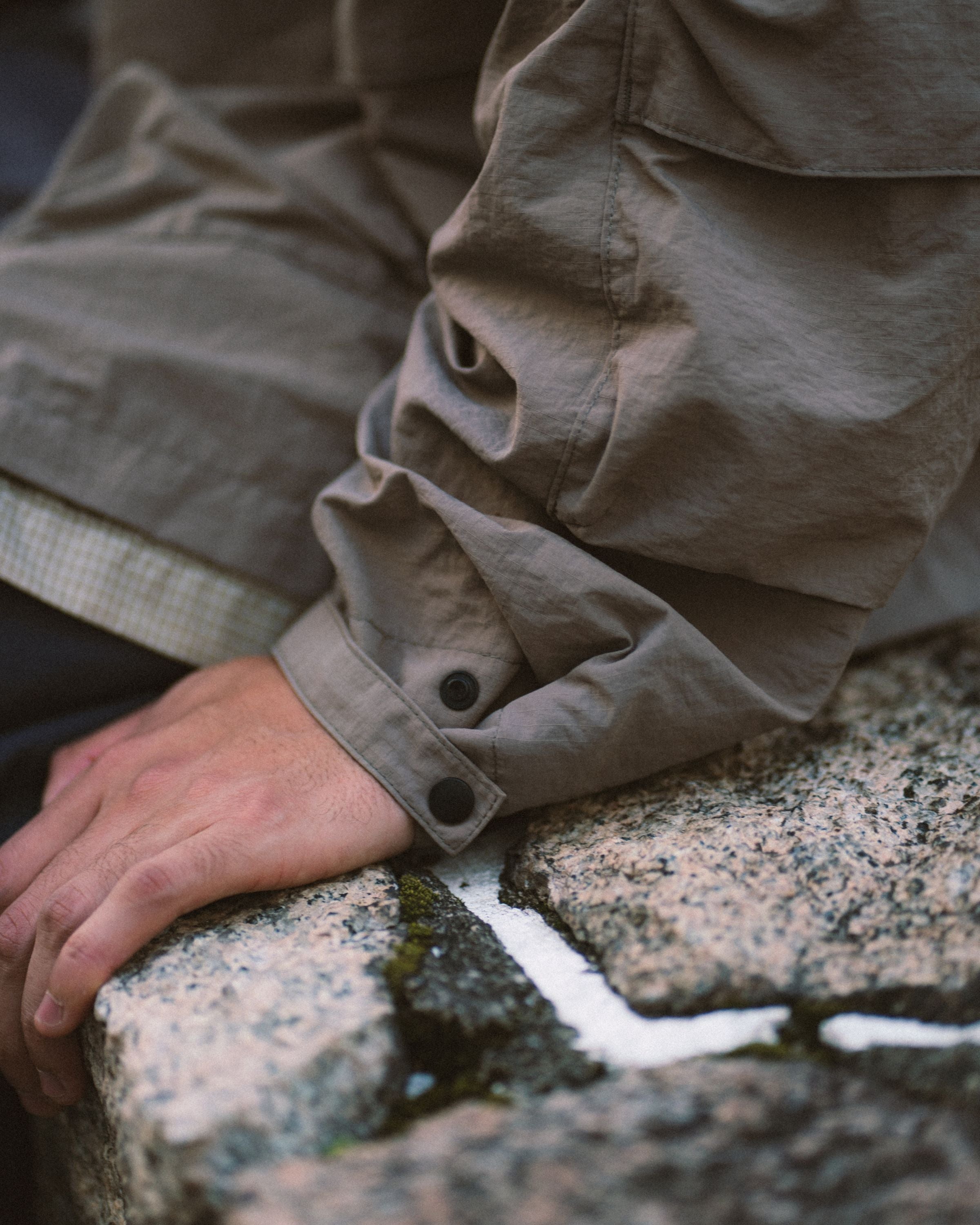 Double-way Detachable Vest Jacket - Khaki