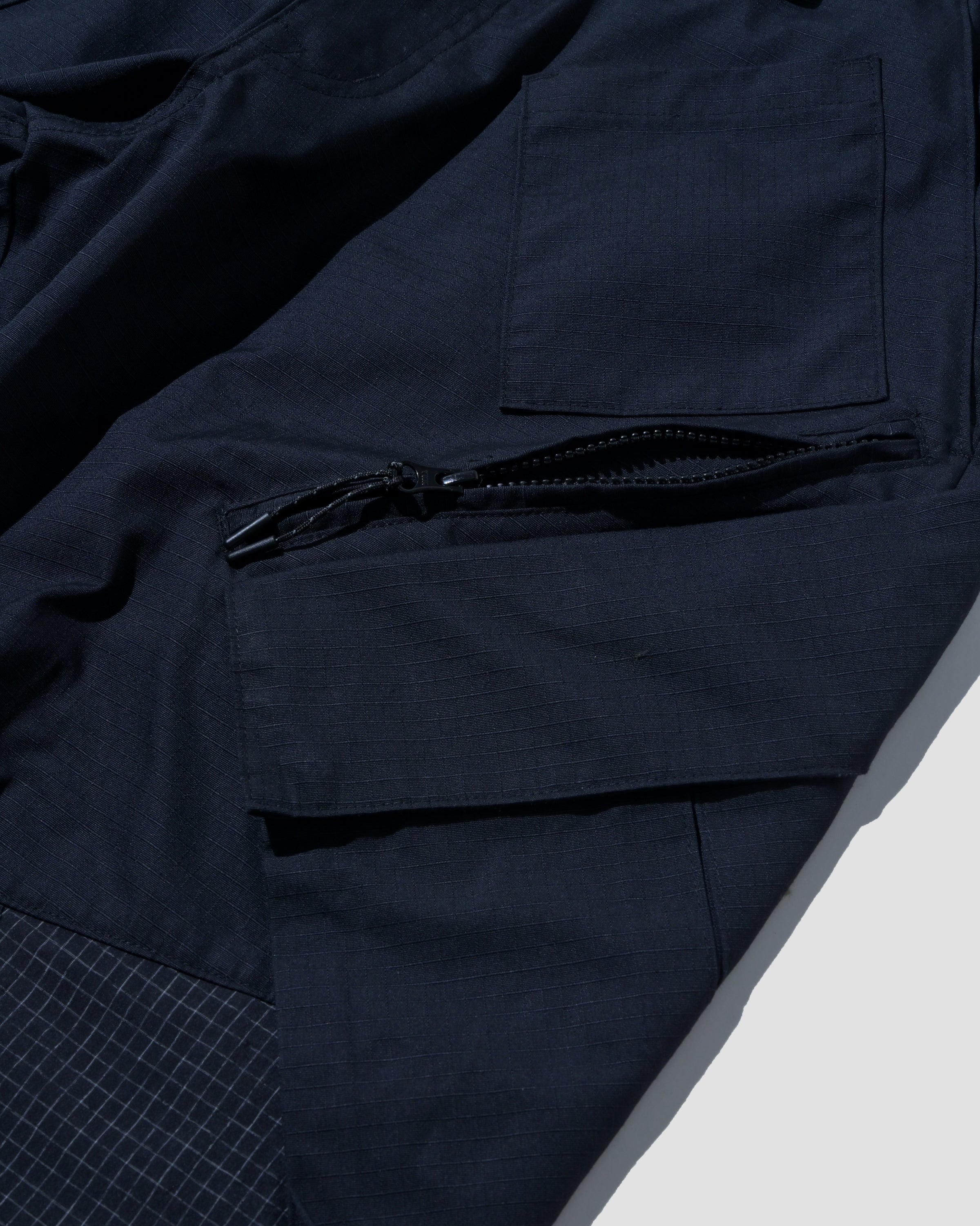 Big Pocket In Pockets Ripstop Cargo Pants - Black