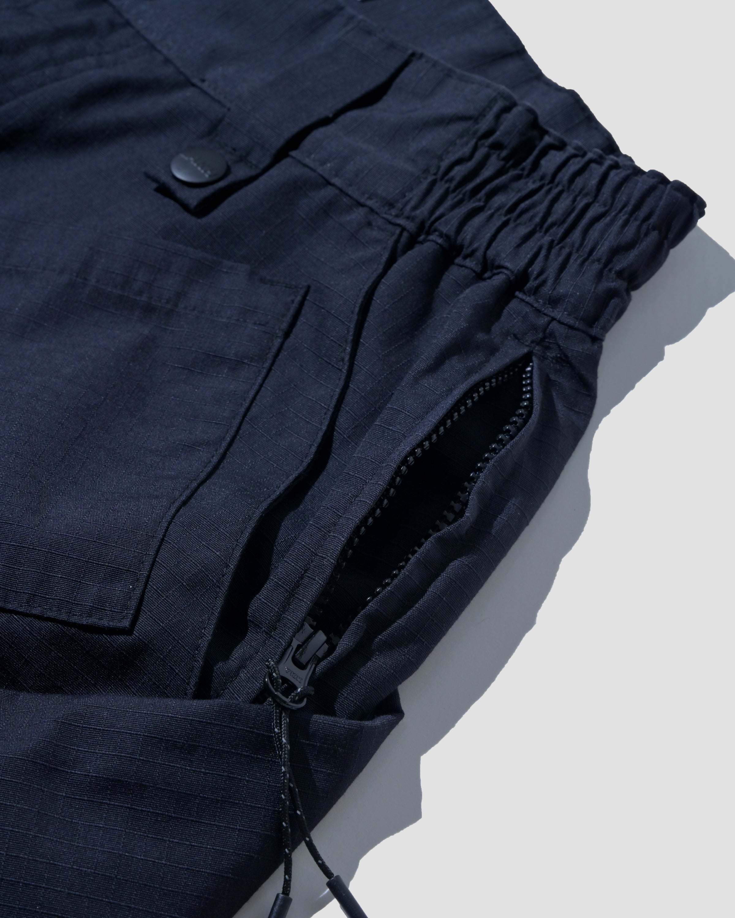 Big Pocket In Pockets Ripstop Cargo Shorts - Black