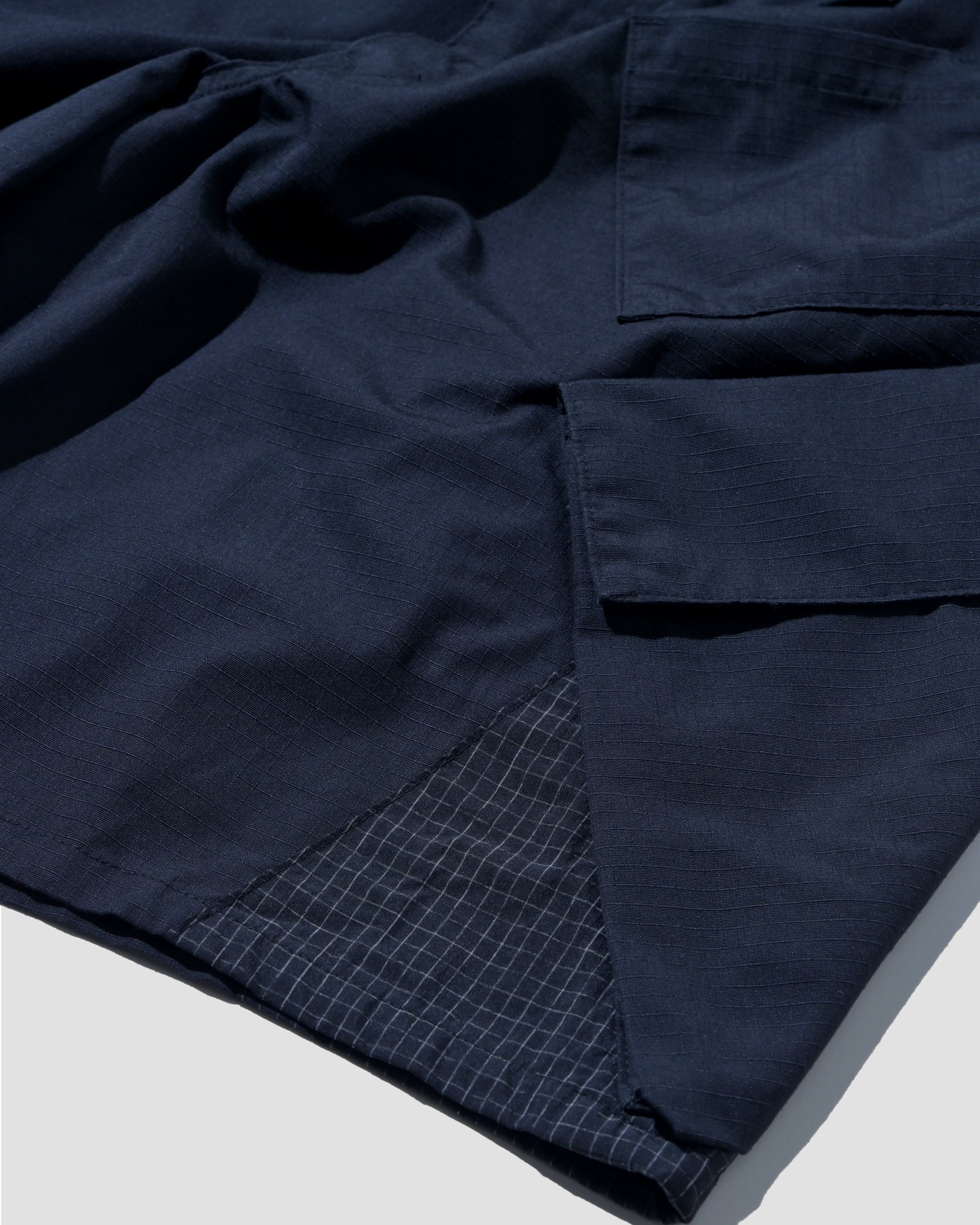 Big Pocket In Pockets Ripstop Cargo Shorts - Black