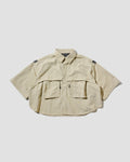 Breathable Western Field Cropped Shirt - Khaki