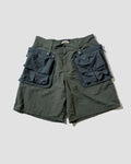 Conversion Ten Pockets Cargo Shorts - Army Green