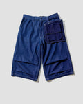 Conversion Flared Half-Pants - Denim Navy