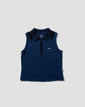 Cross-body Polo Tank Top - Navy