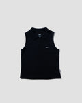 Cross-body Polo Tank Top - Black