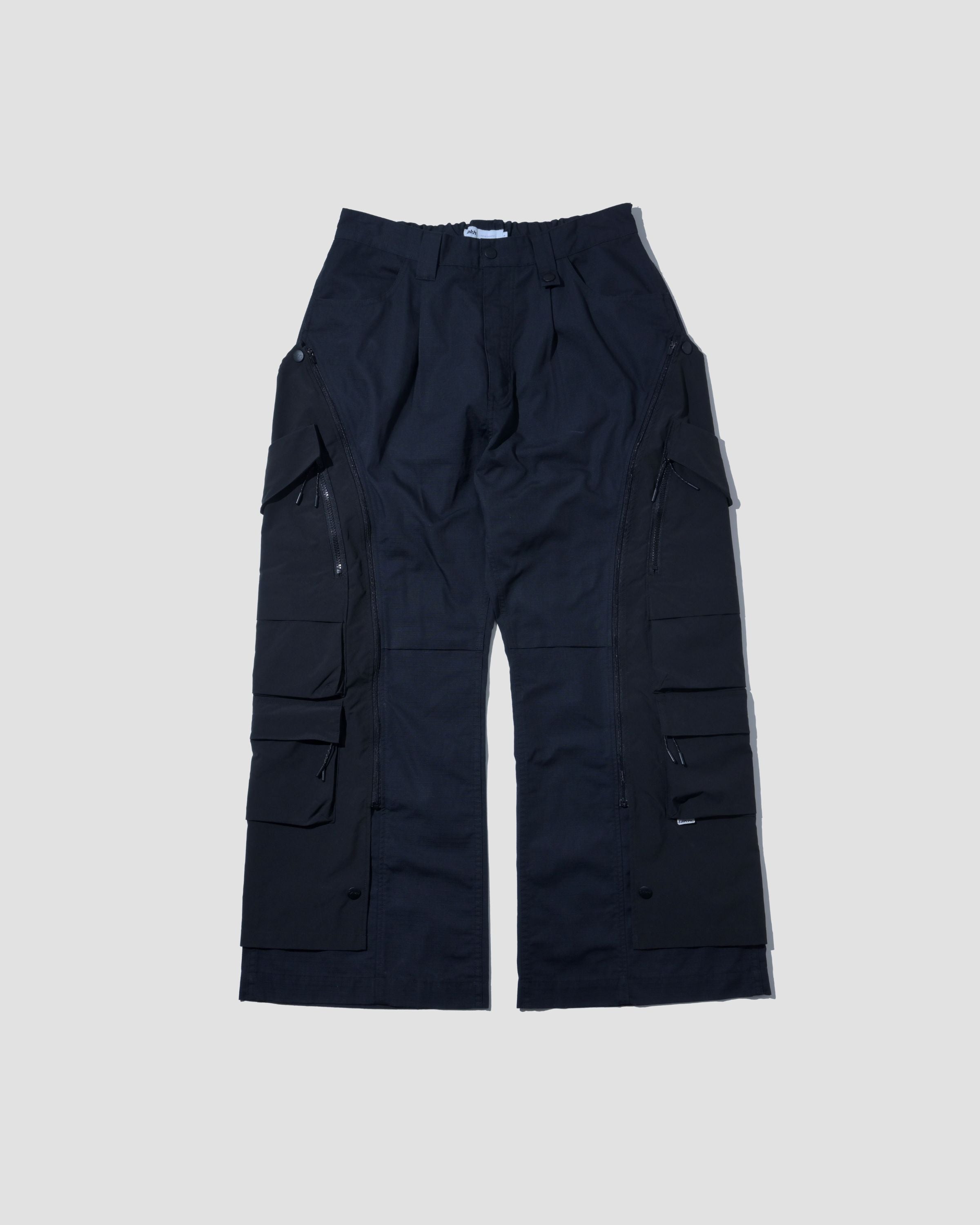 Detachable Ten Pockets Cargo Pants - Black