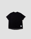 Distressed Layered Tee - Black