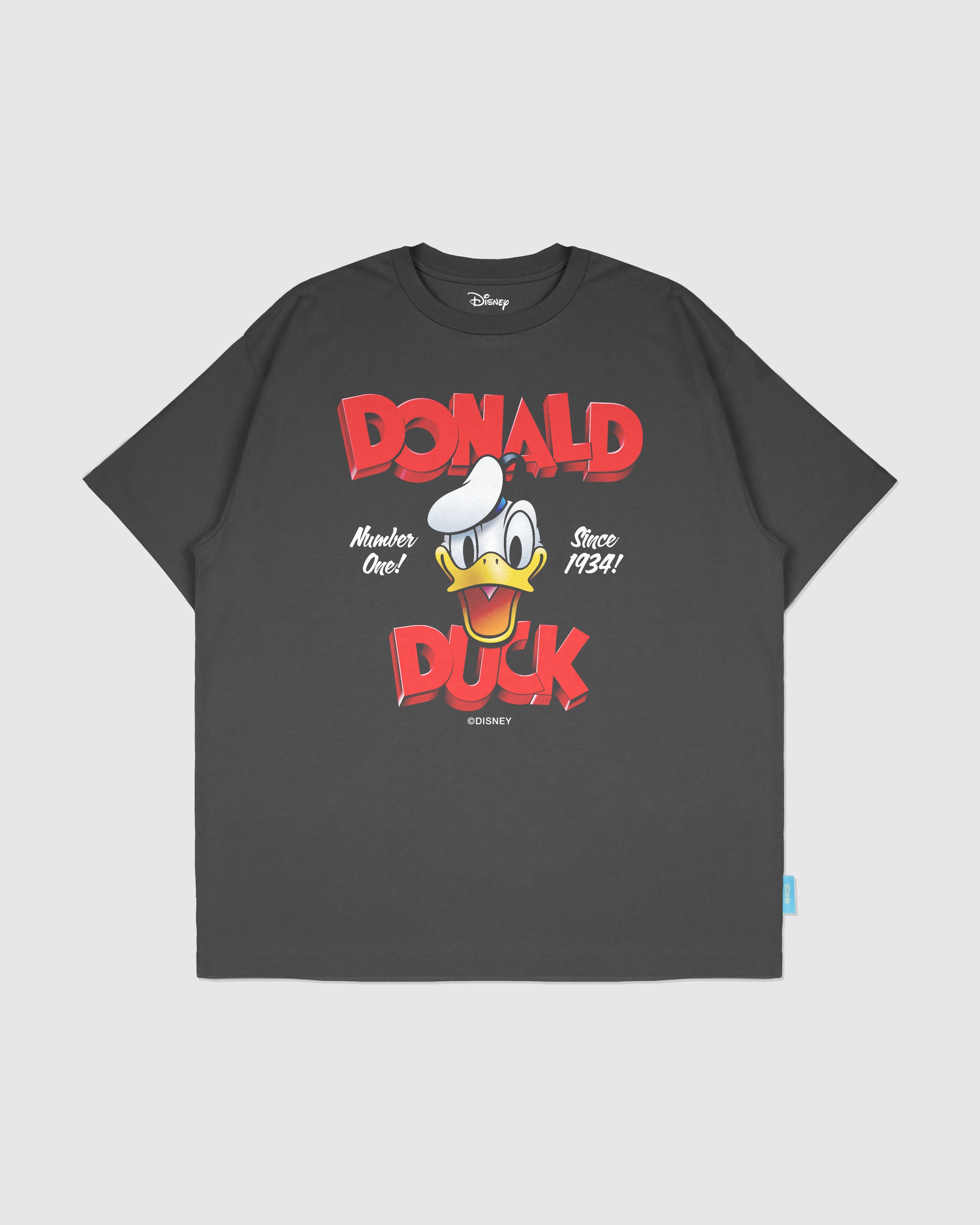 URDU x LAKH Donald Duck Short Tee - Dark Grey