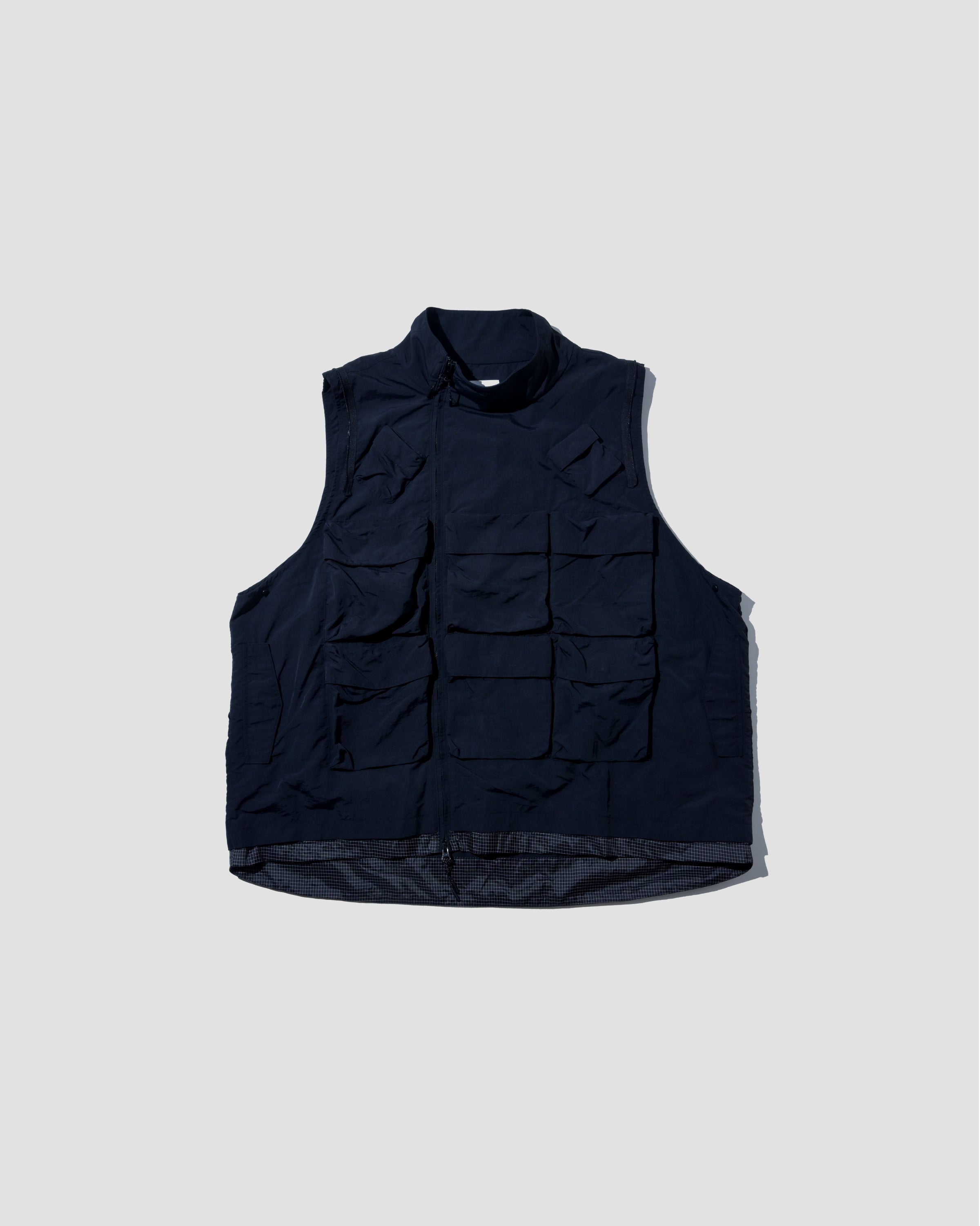 Double-way Detachable Vest Jacket - Black