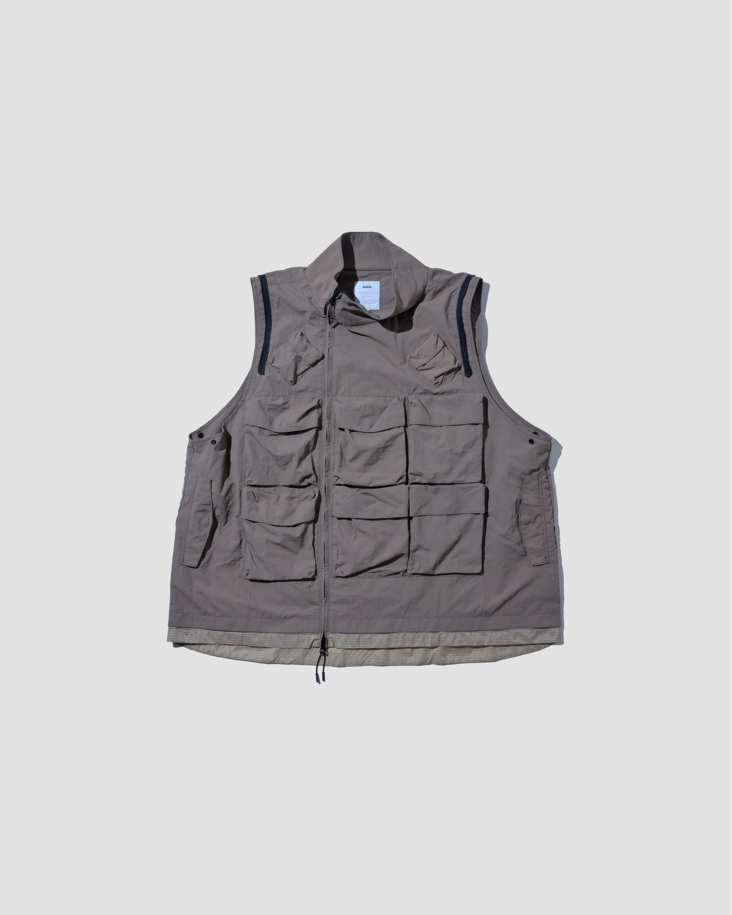 Double-way Detachable Vest Jacket - Khaki