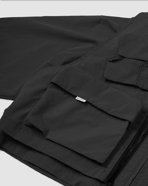 Double Layered Half Jacket - Black