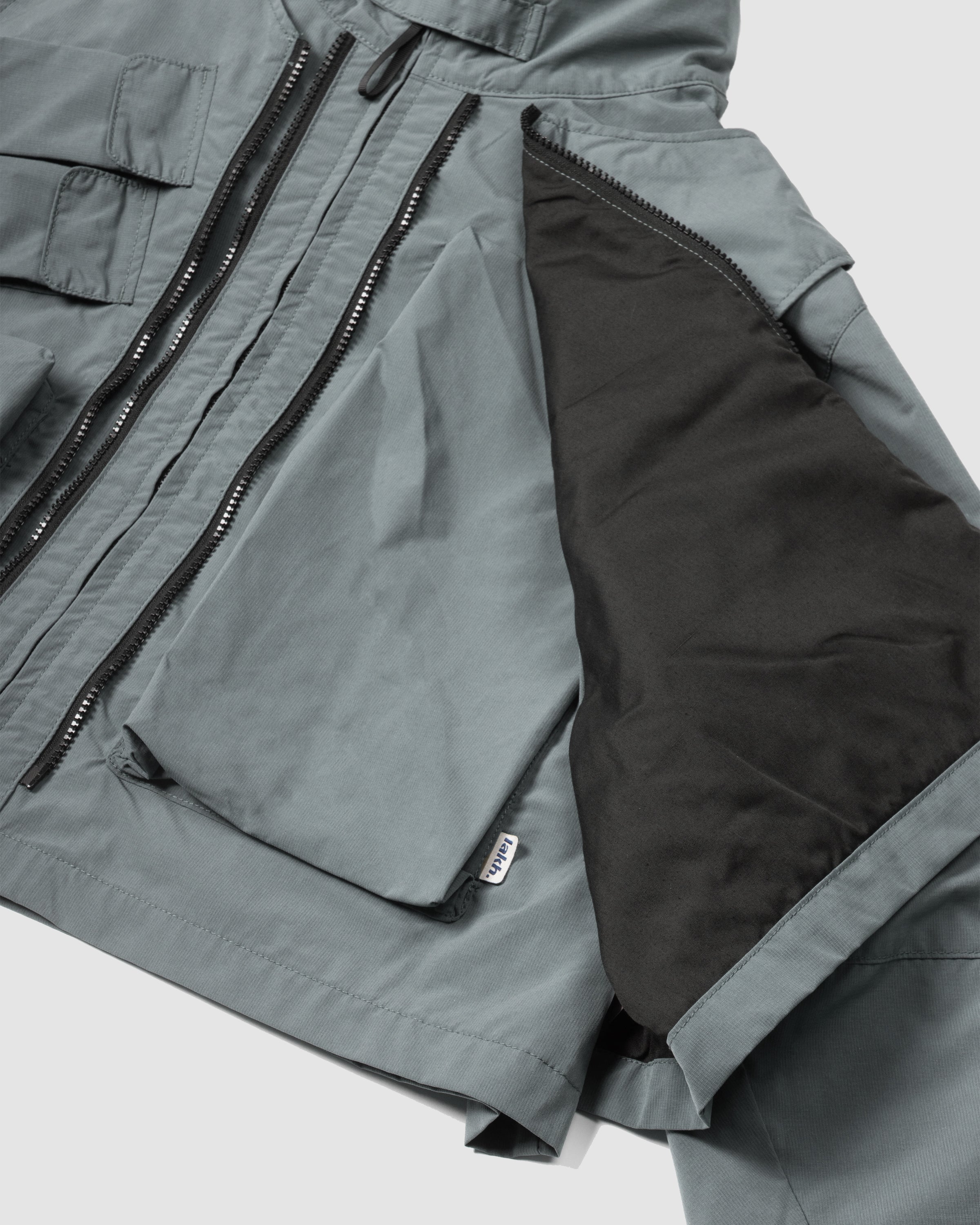 Double Layered Half Jacket - Grey
