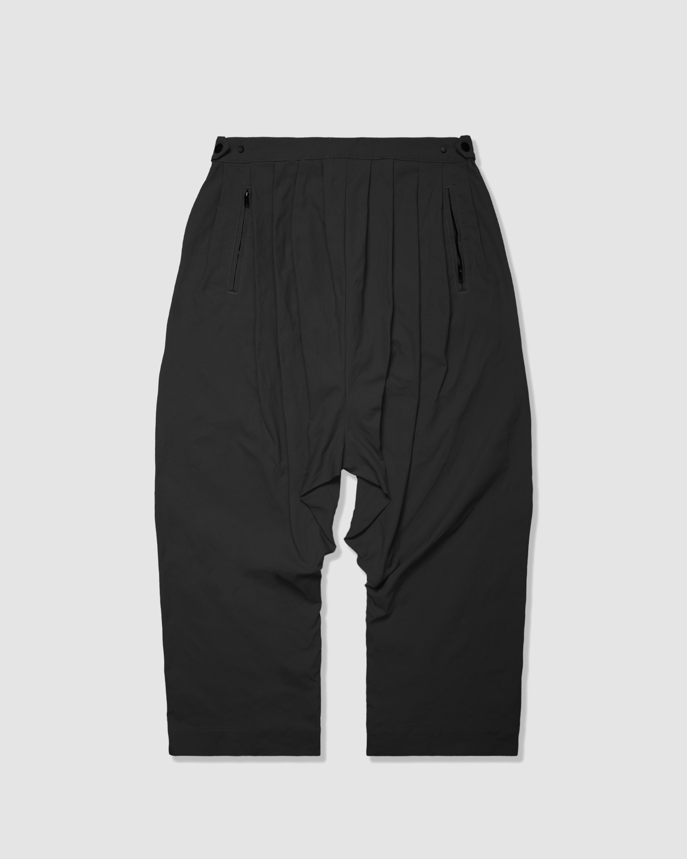 Drop Crotch Loose Pants - Black