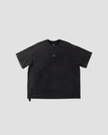Enzyme Stone Washed  Logo Tee - Black