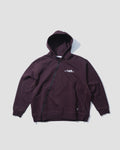Essential Slanted Zip-Up Hoodie - Burgundy