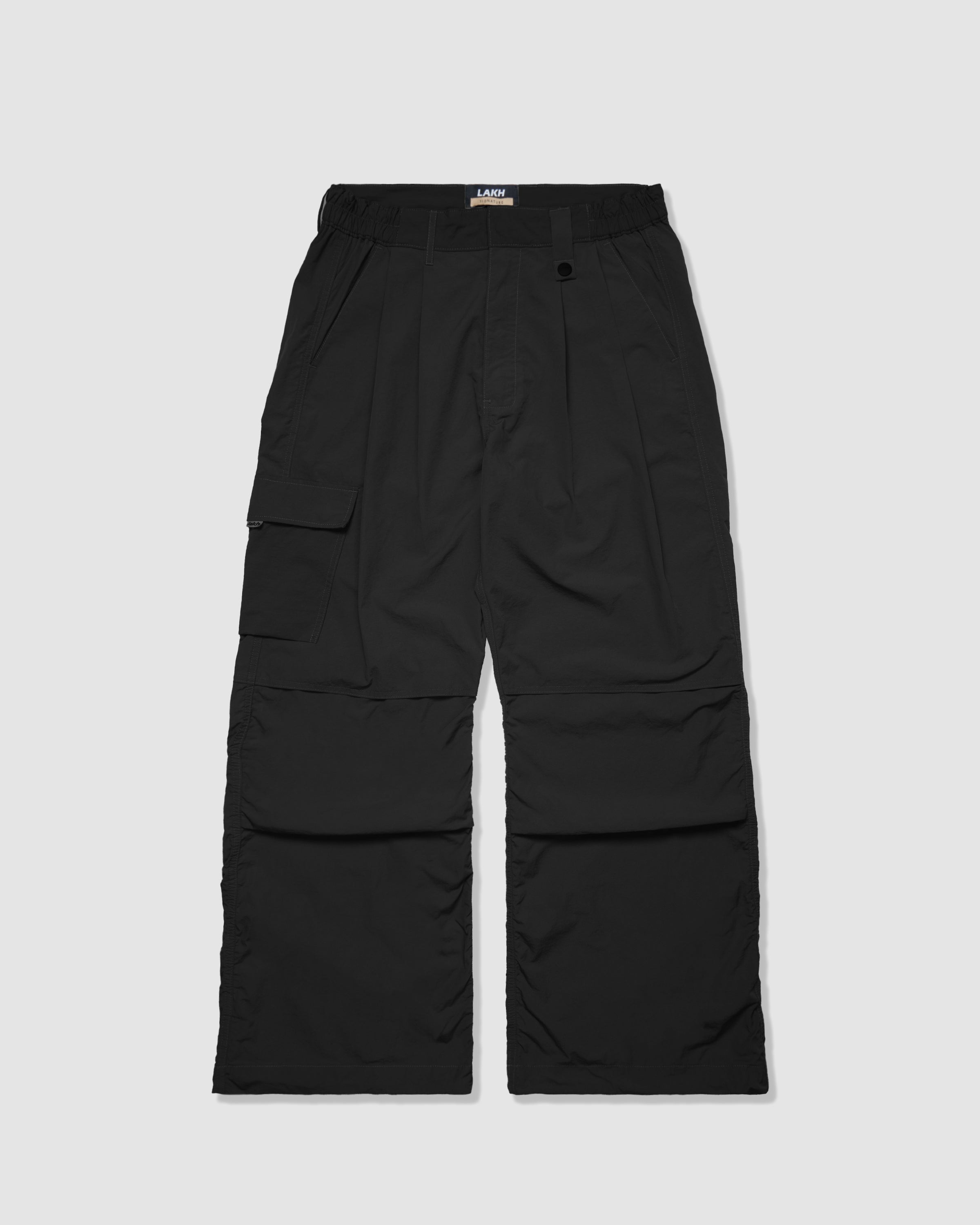 Flared Cargo Pants - Black