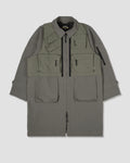 Functional Double Layered Coat - Olive