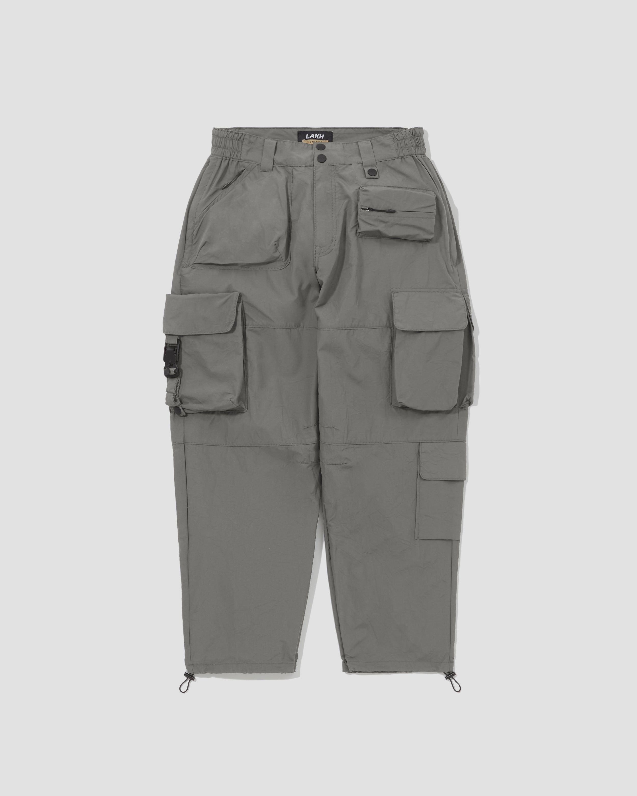 Functional Ten Pockets Cargo Pants - Light Grey