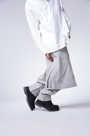 Functional Ten Pockets Skirt - Light Grey