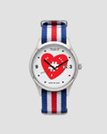 WTP Spread Love Time To Smile Watch - Blue Red