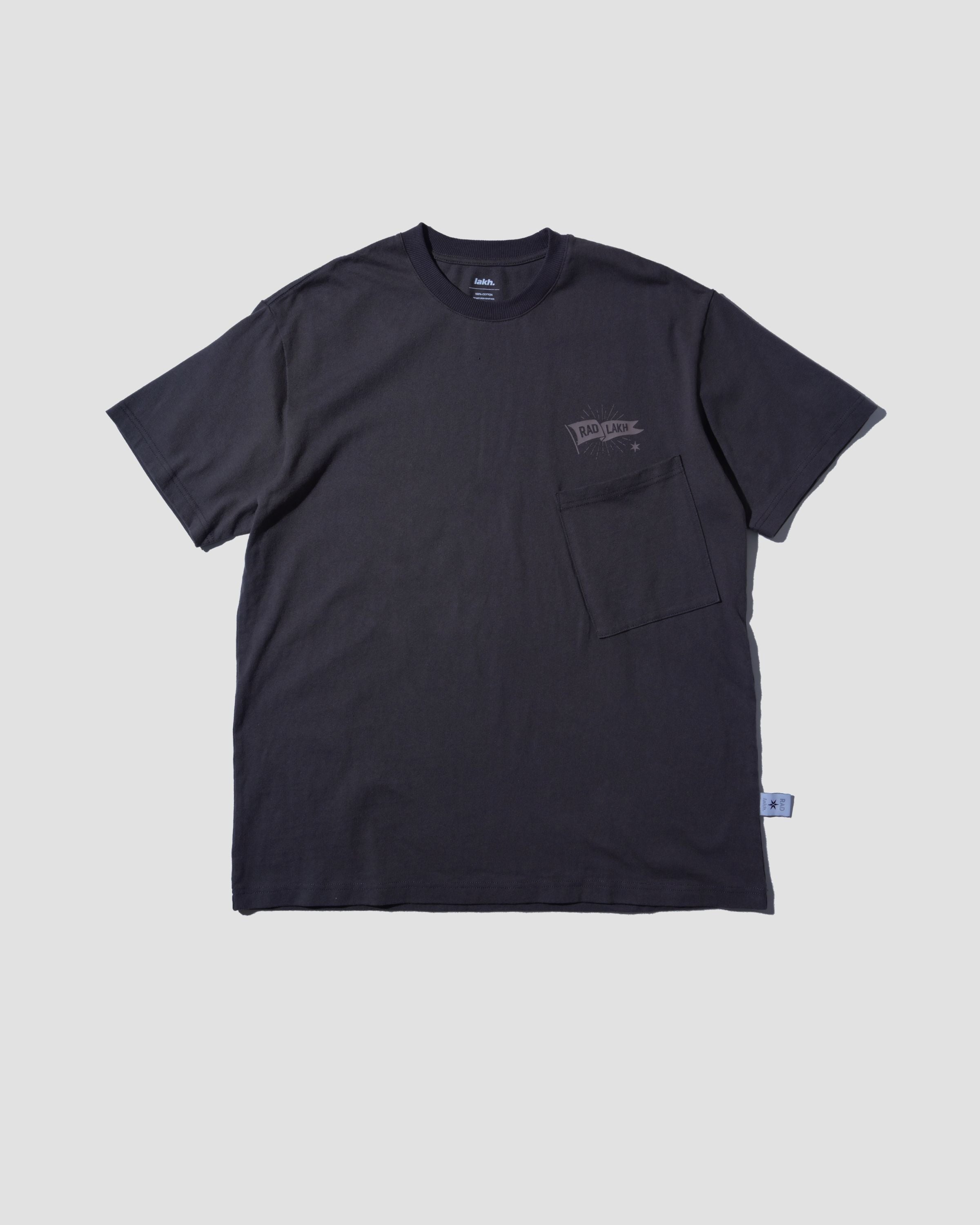 LAKH X RAD Flag Logo Pocket Tee - Grey