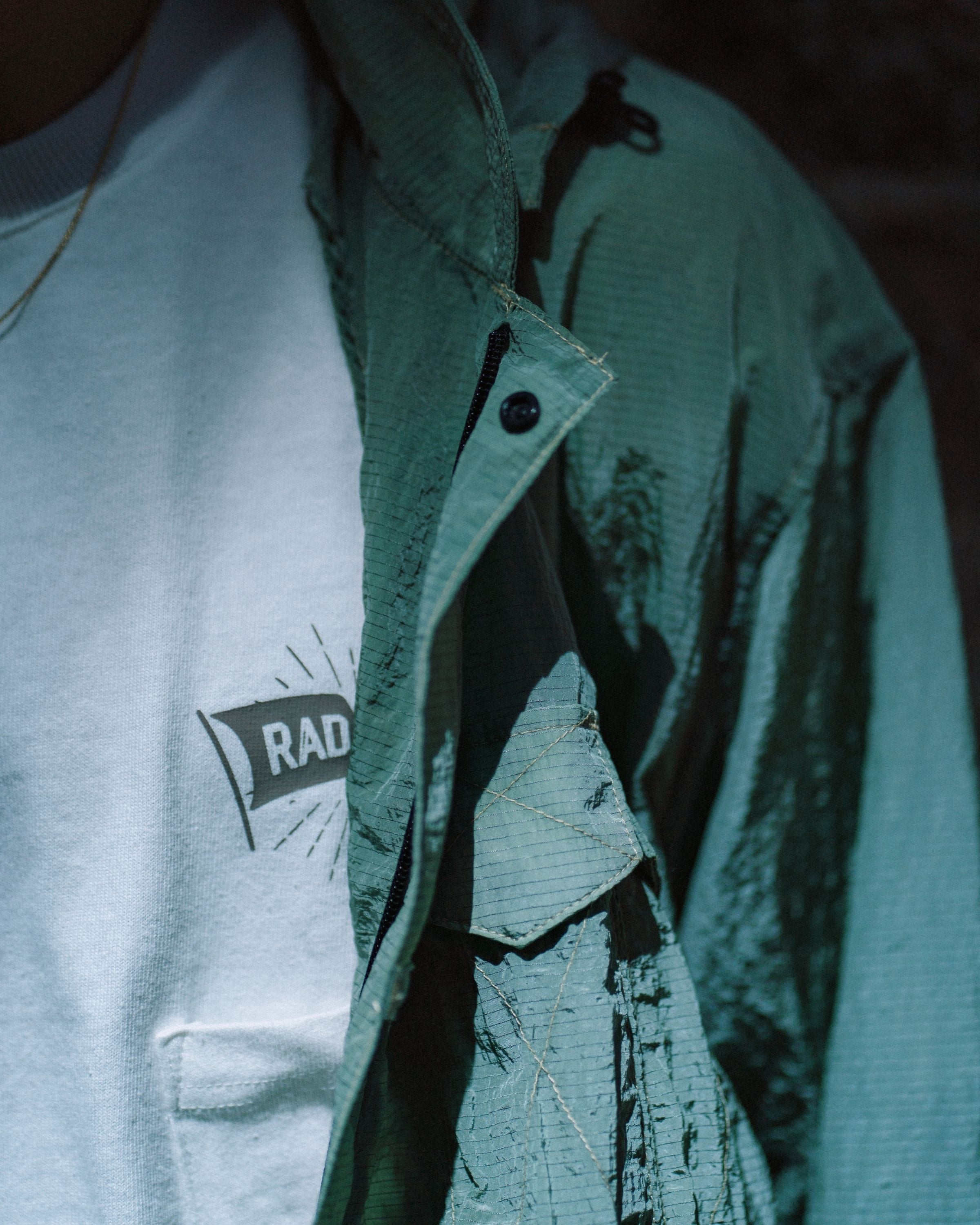 LAKH X RAD Flag Logo Pocket Tee - White