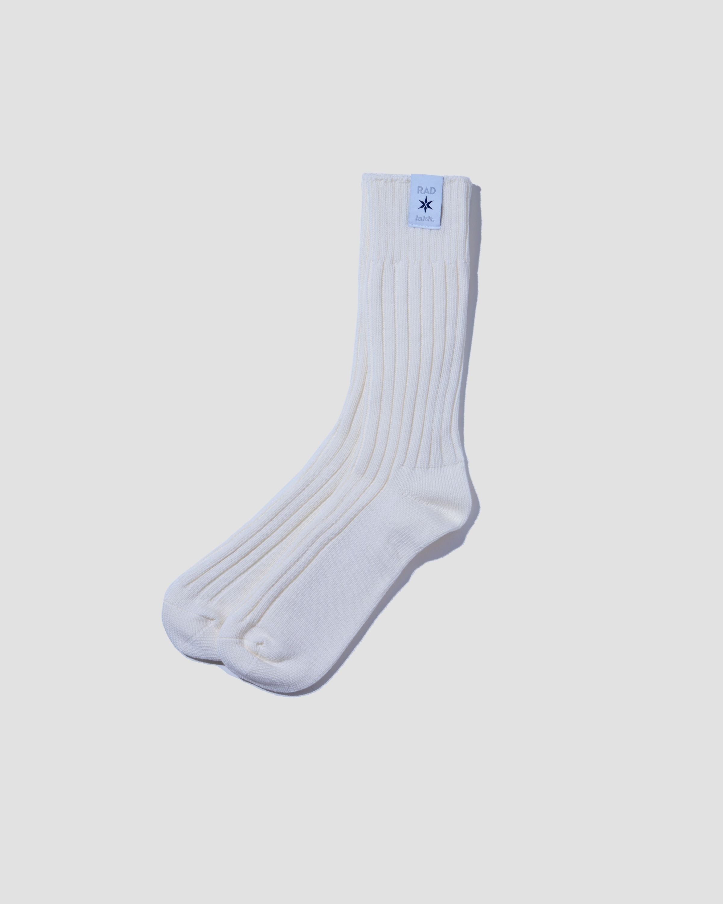 LAKH X RAD Heavyweight Plain Socks - Cream