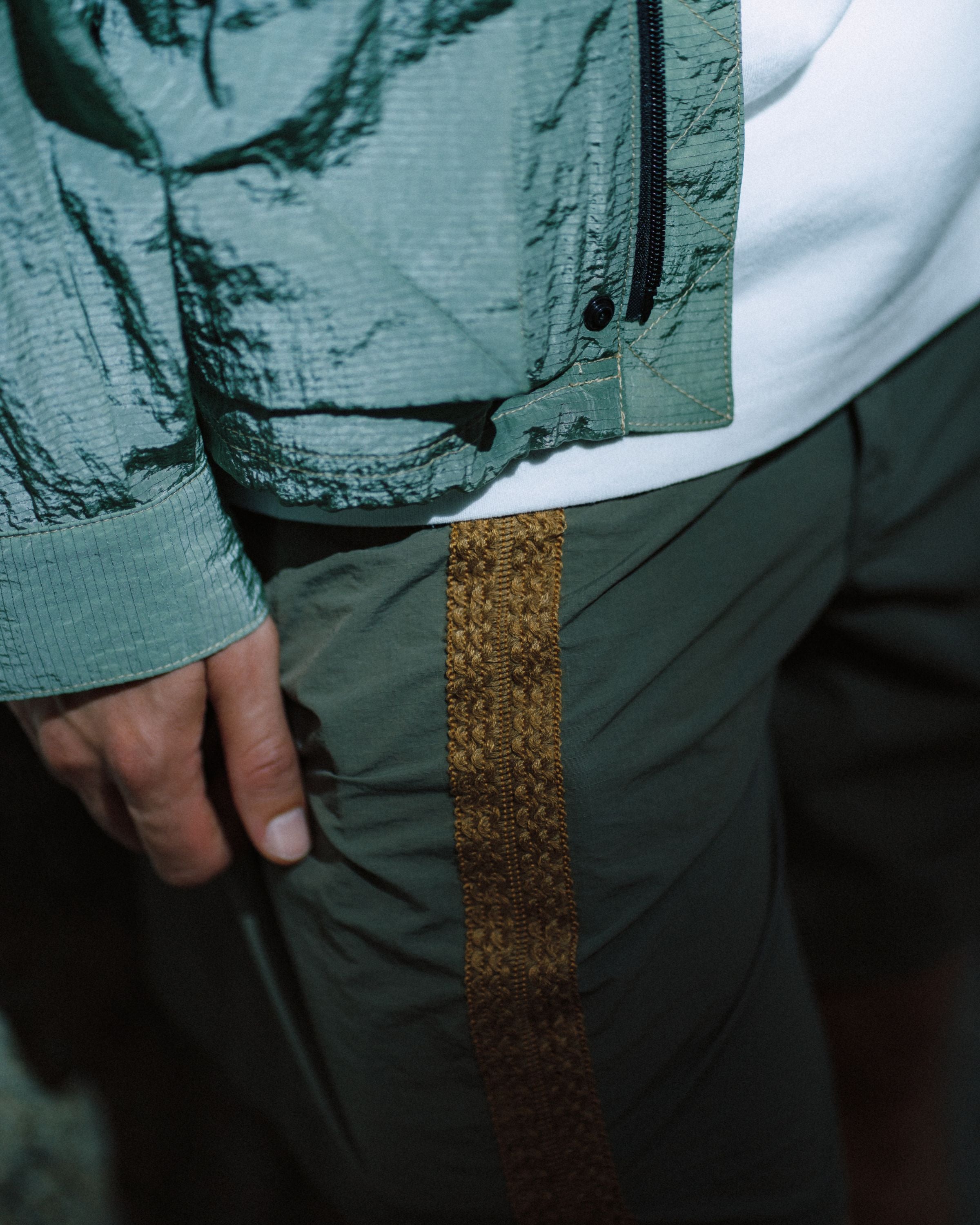 LAKH X RAD Knitting Webbing Chino Shorts - Olive