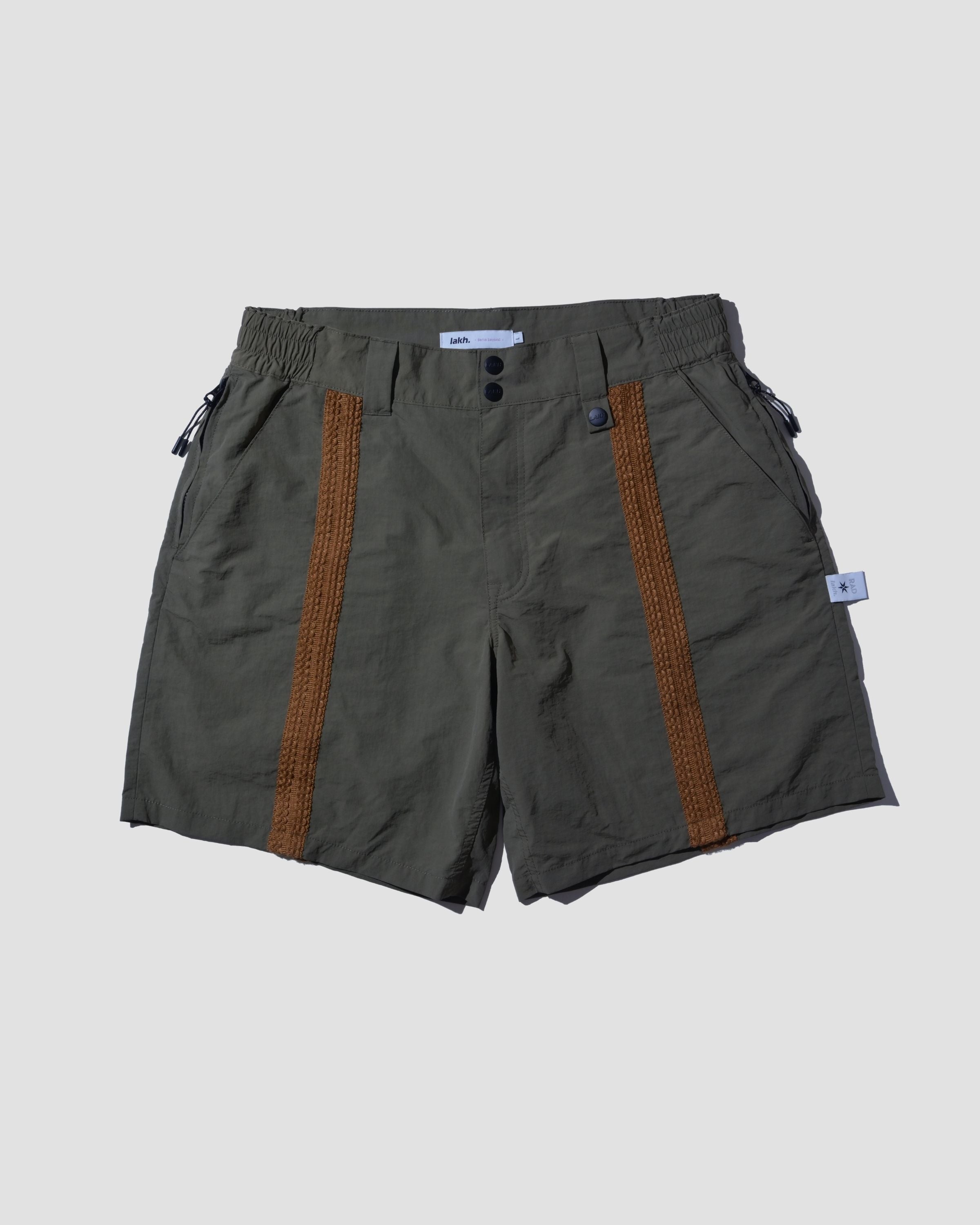 LAKH X RAD Knitting Webbing Chino Shorts - Olive