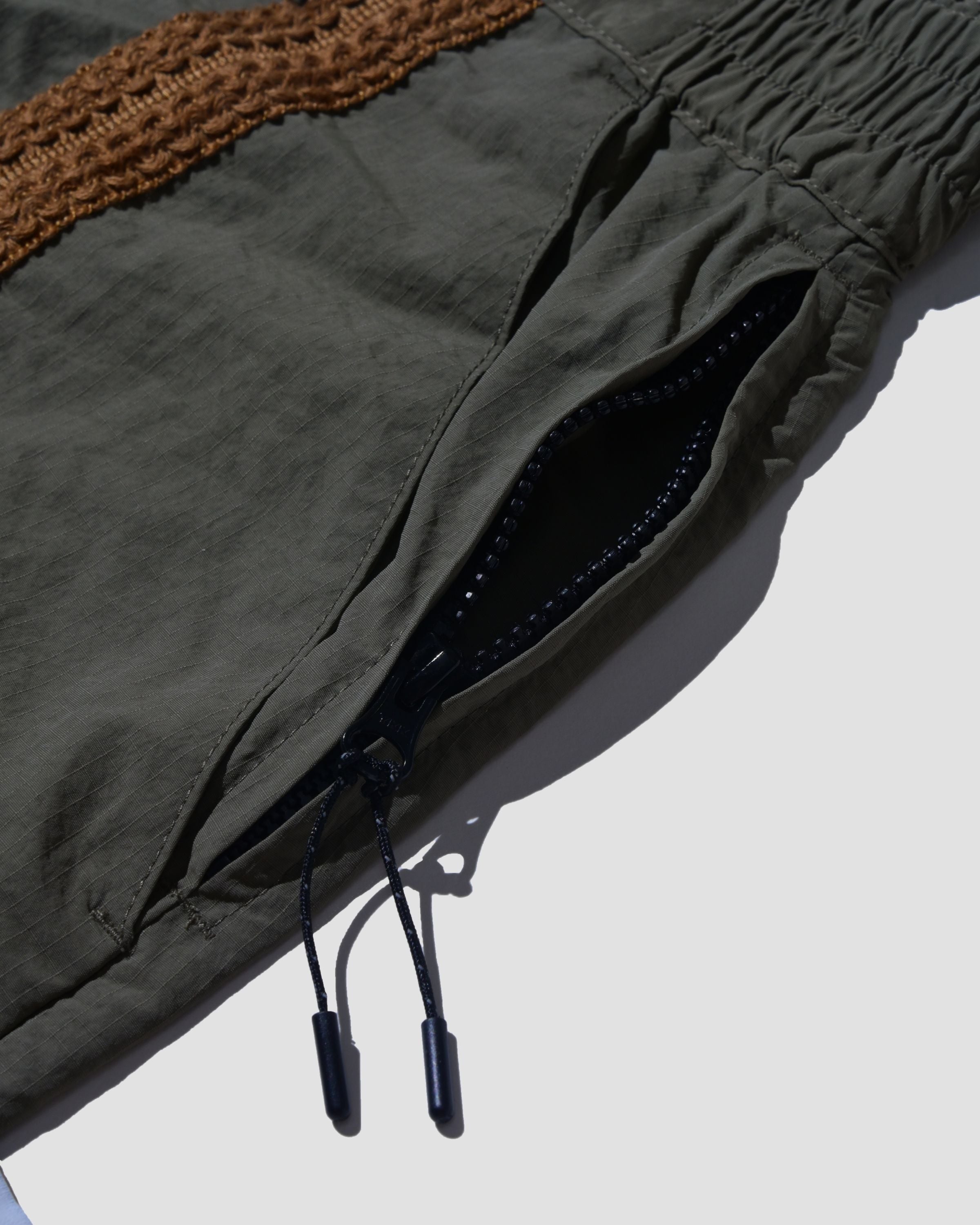 LAKH X RAD Knitting Webbing Chino Shorts - Olive
