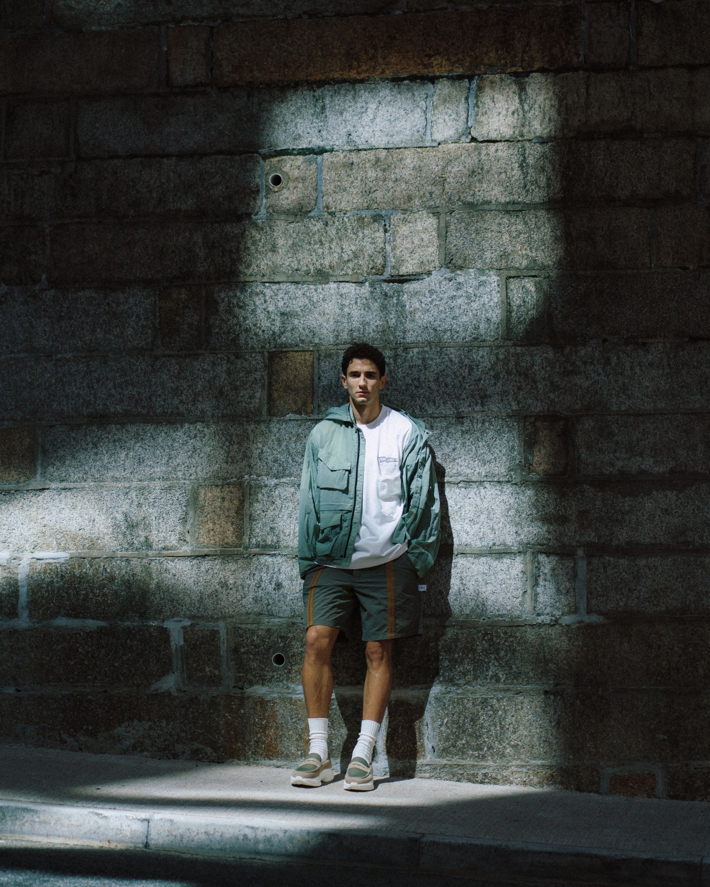 LAKH X RAD Knitting Webbing Chino Shorts - Olive