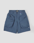 LAKH x KUON Trapezoid Pockets Utility Shorts - Blue