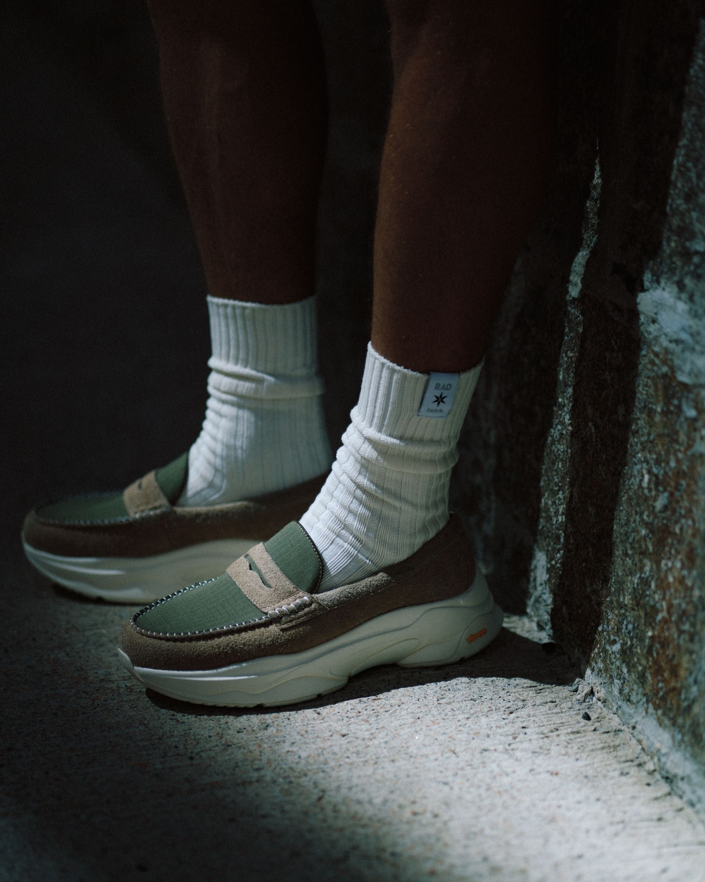 LAKH x RAD "CALE" Penny Loafers - Beige/ Khaki