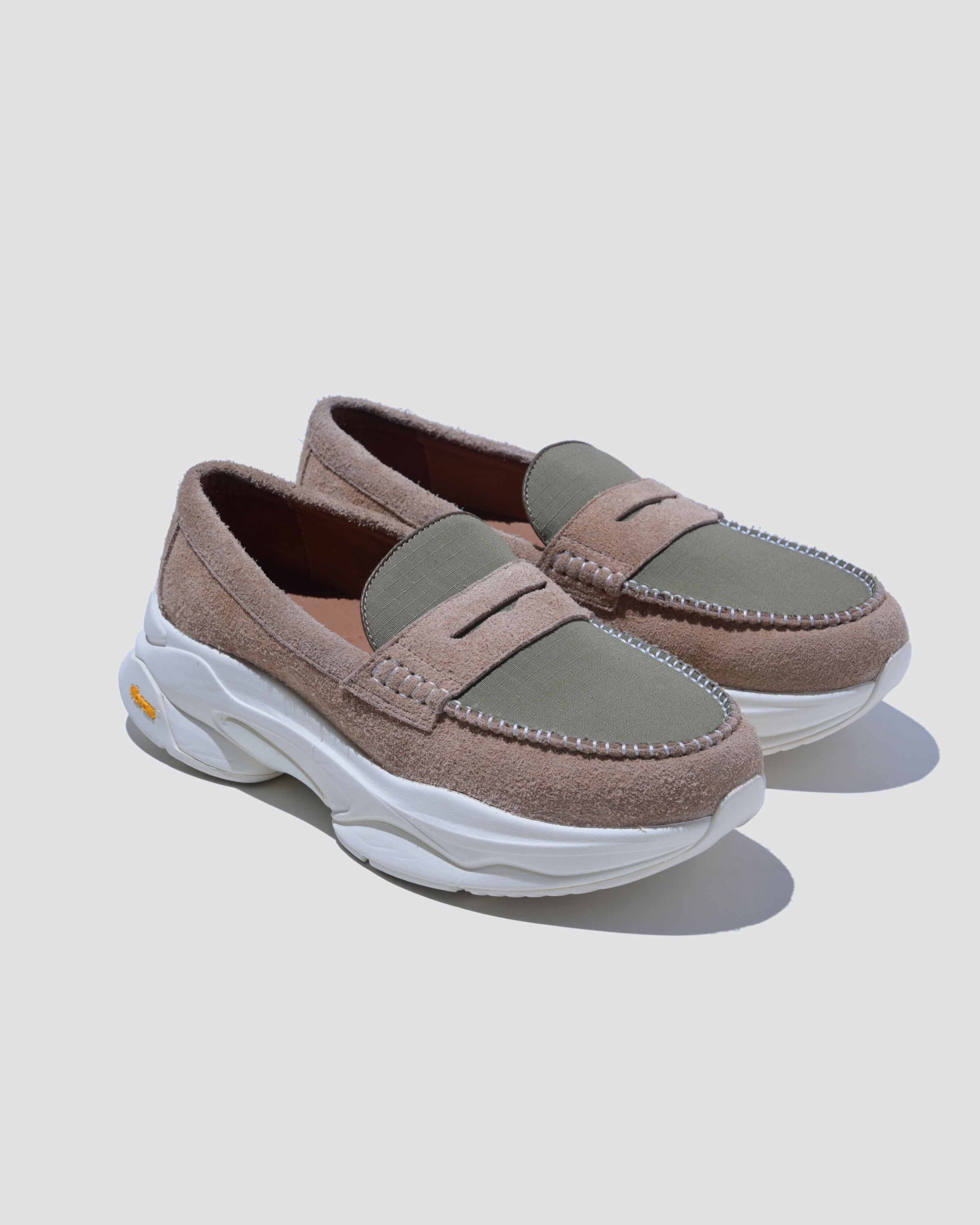 LAKH x RAD "CALE" Penny Loafers - Beige/ Khaki