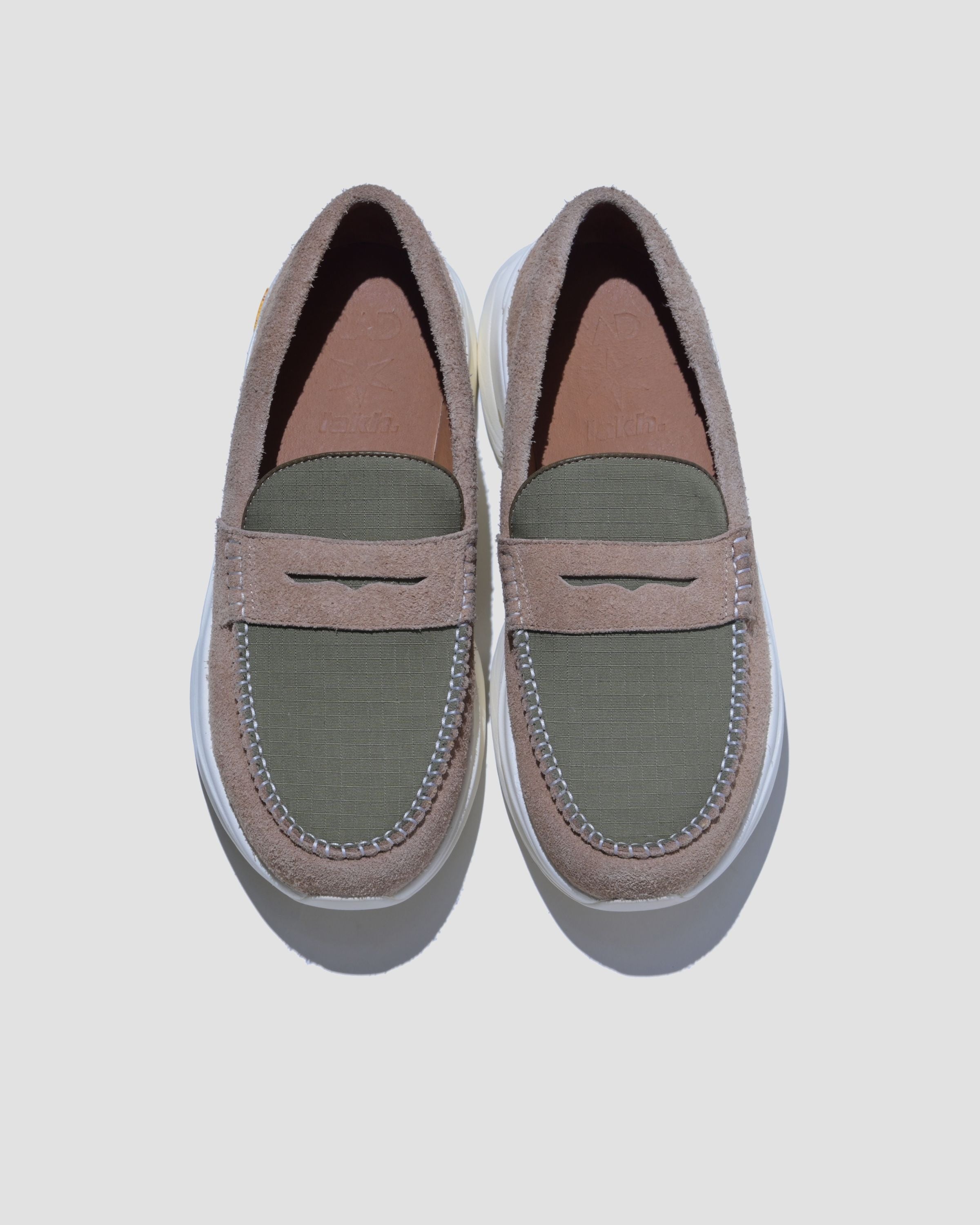 LAKH x RAD "CALE" Penny Loafers - Beige/ Khaki