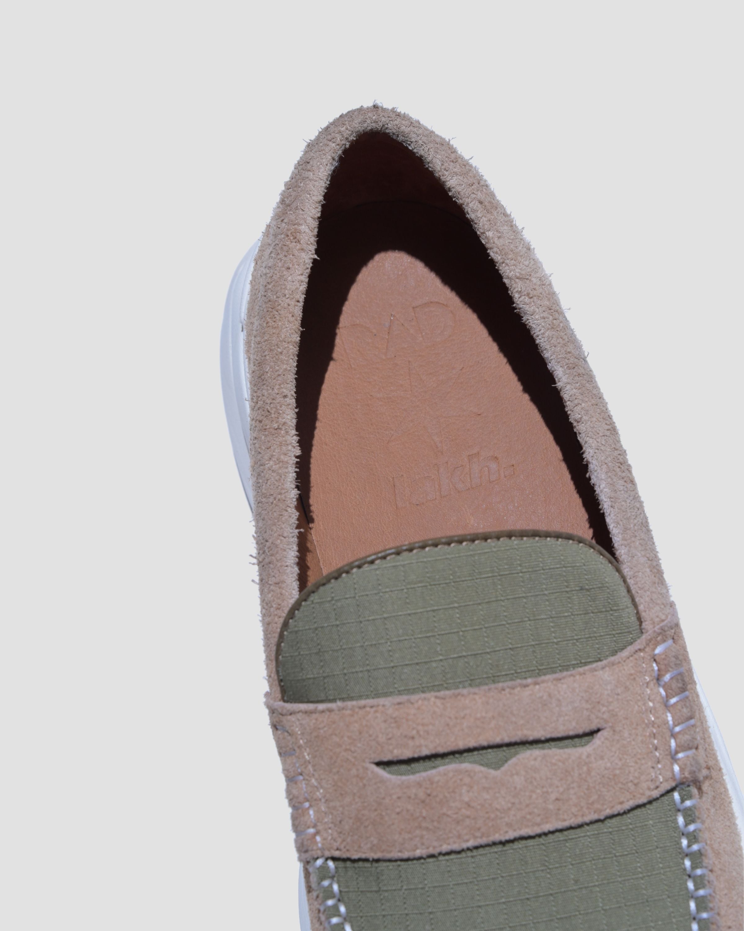 LAKH x RAD "CALE" Penny Loafers - Beige/ Khaki