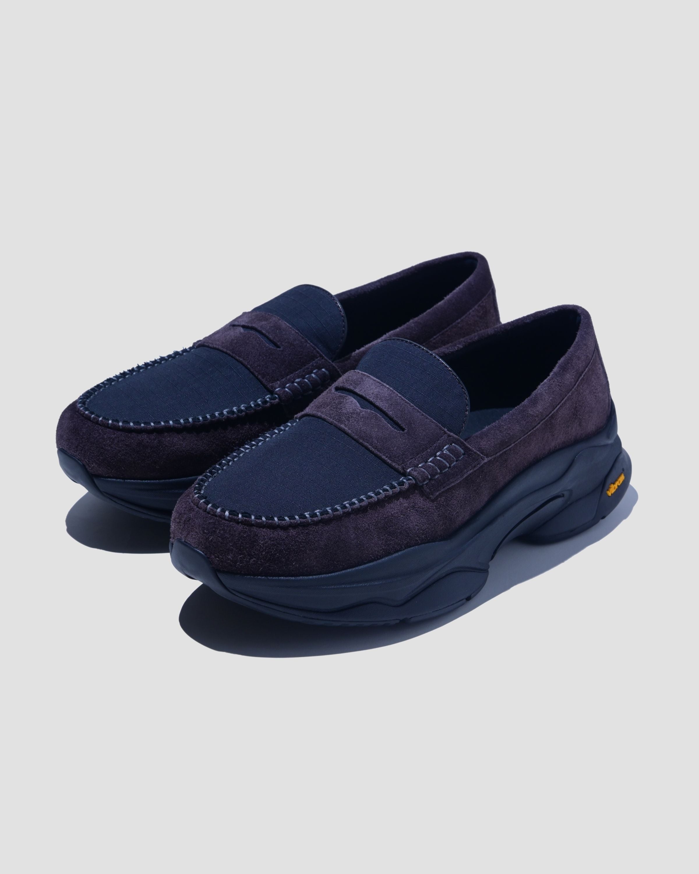 LAKH x RAD "CALE" Penny Loafers - Dark Grey/ Black