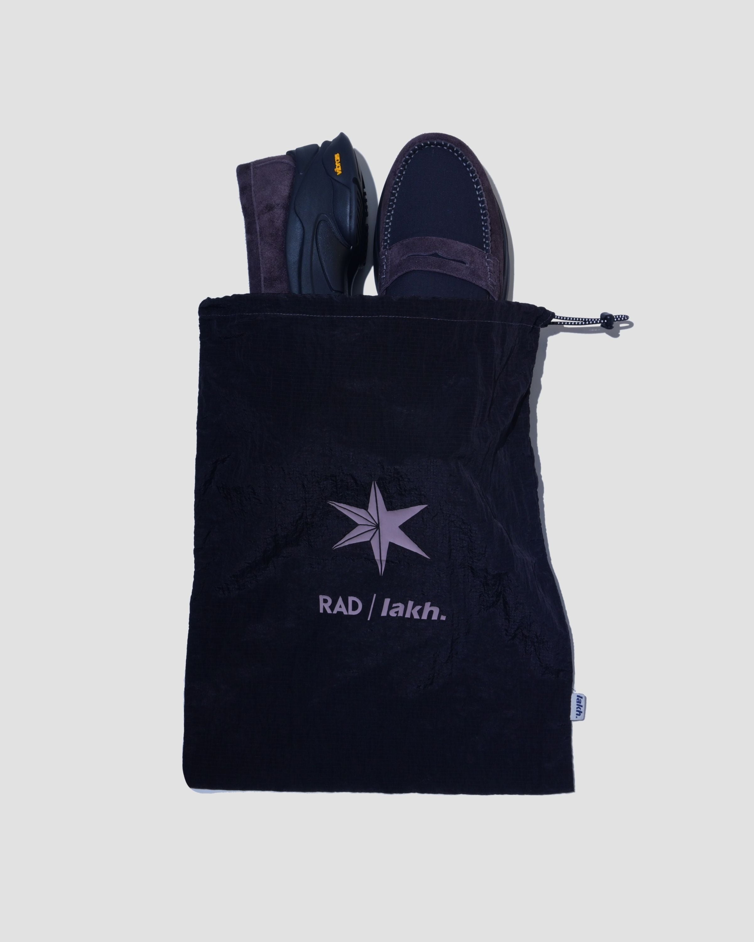 LAKH x RAD "CALE" Penny Loafers - Dark Grey/ Black