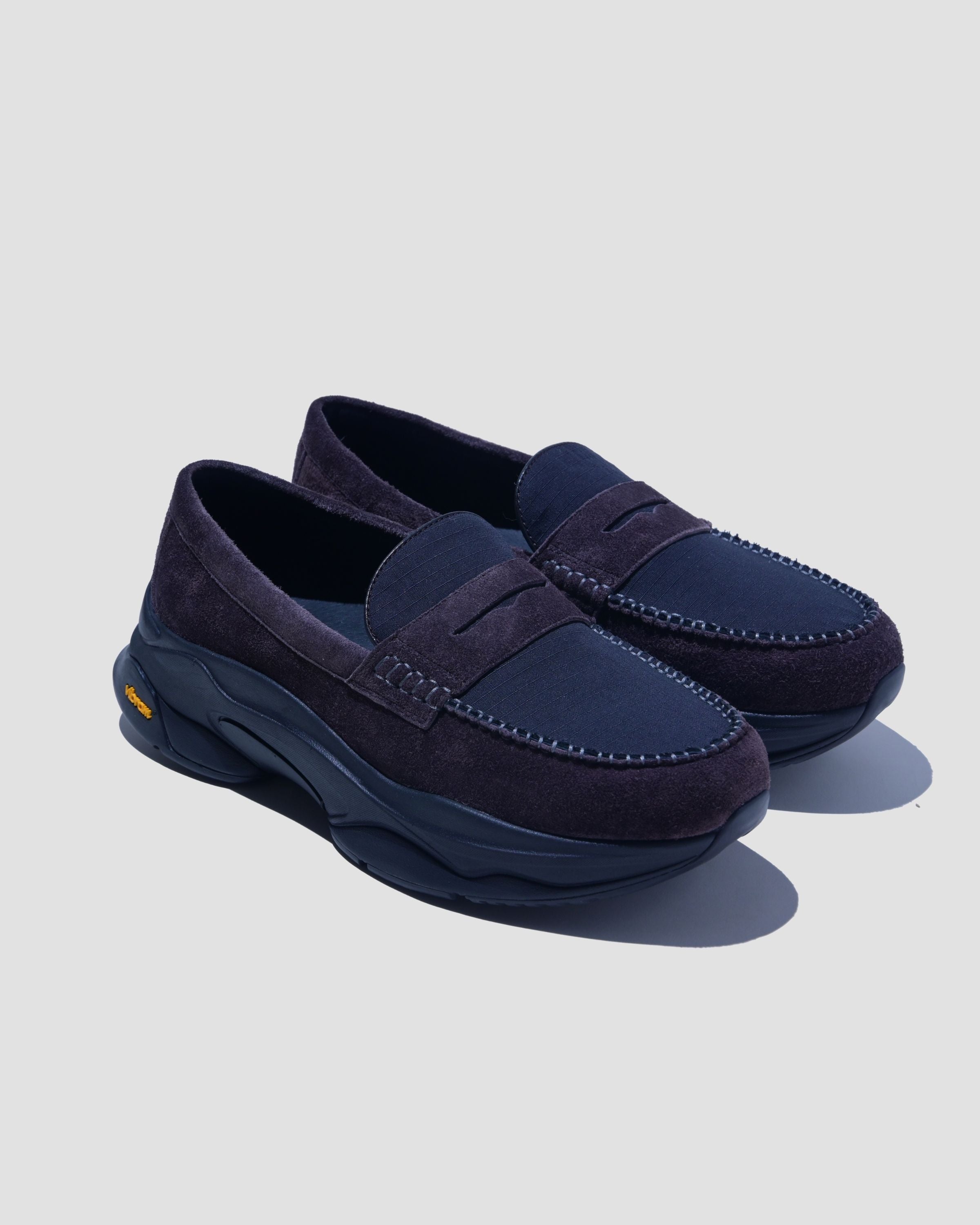 LAKH x RAD "CALE" Penny Loafers - Dark Grey/ Black
