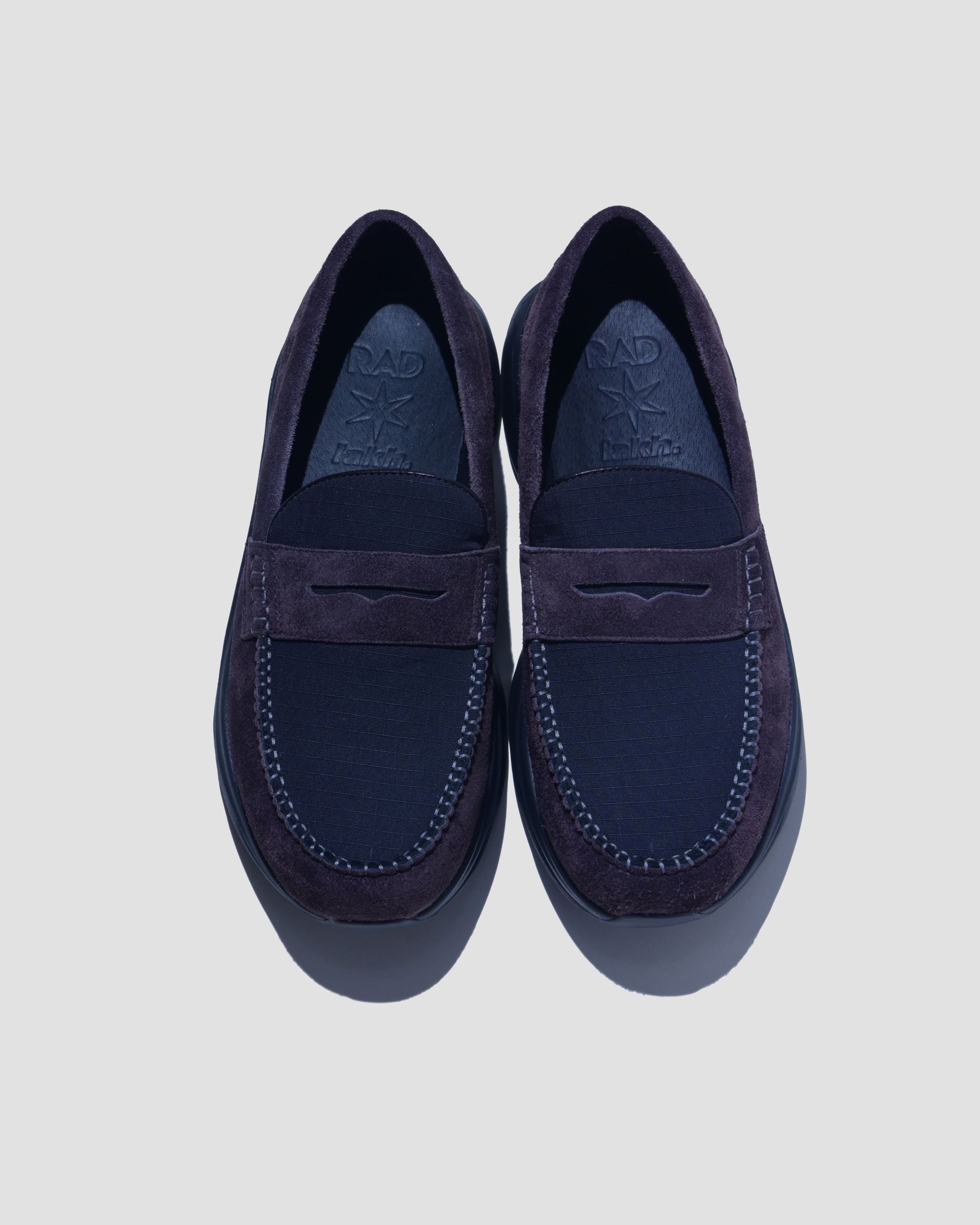 LAKH x RAD "CALE" Penny Loafers - Dark Grey/ Black